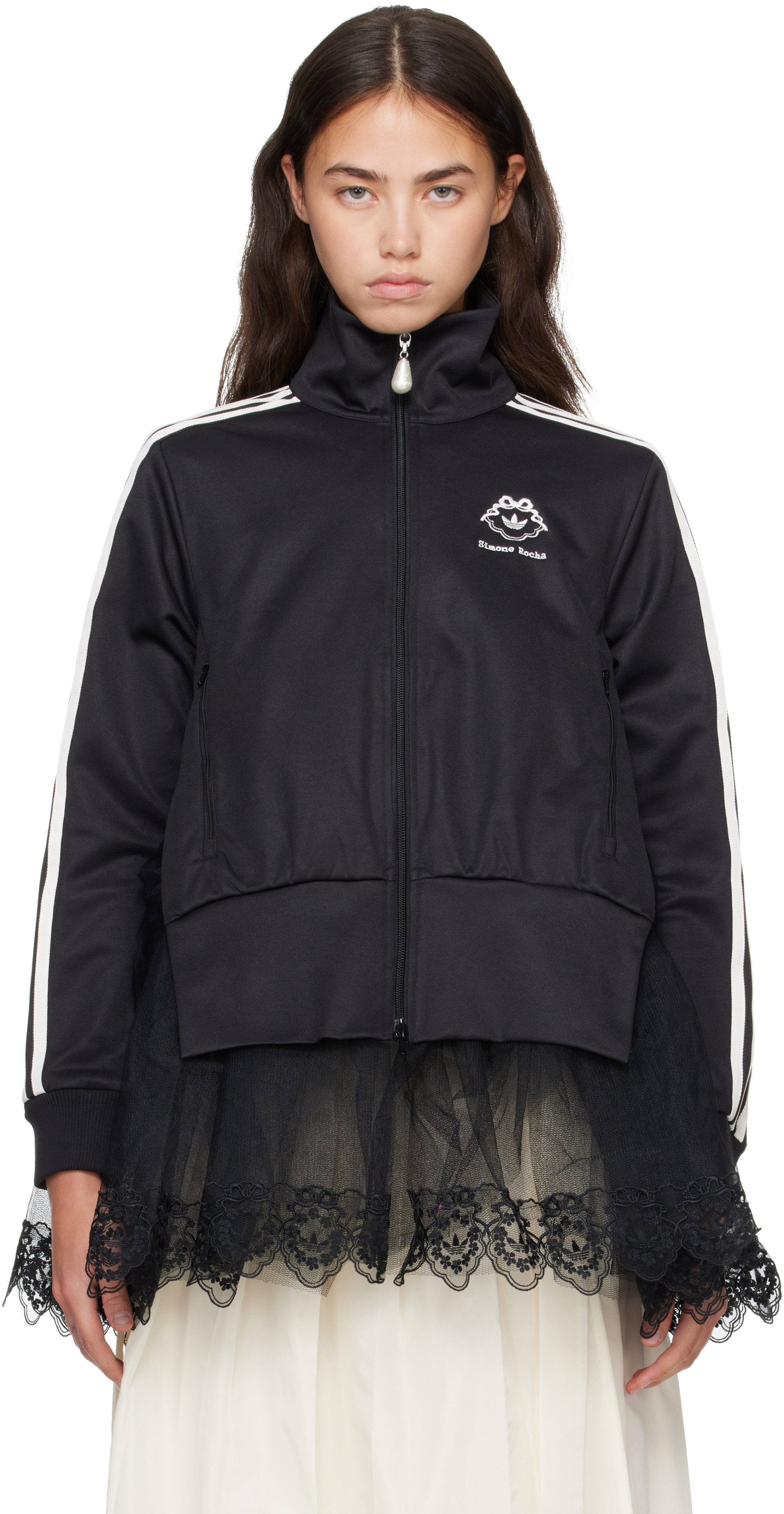 Simone Rocha: Black adidas Originals Edition Tulle Jacket | SSENSE