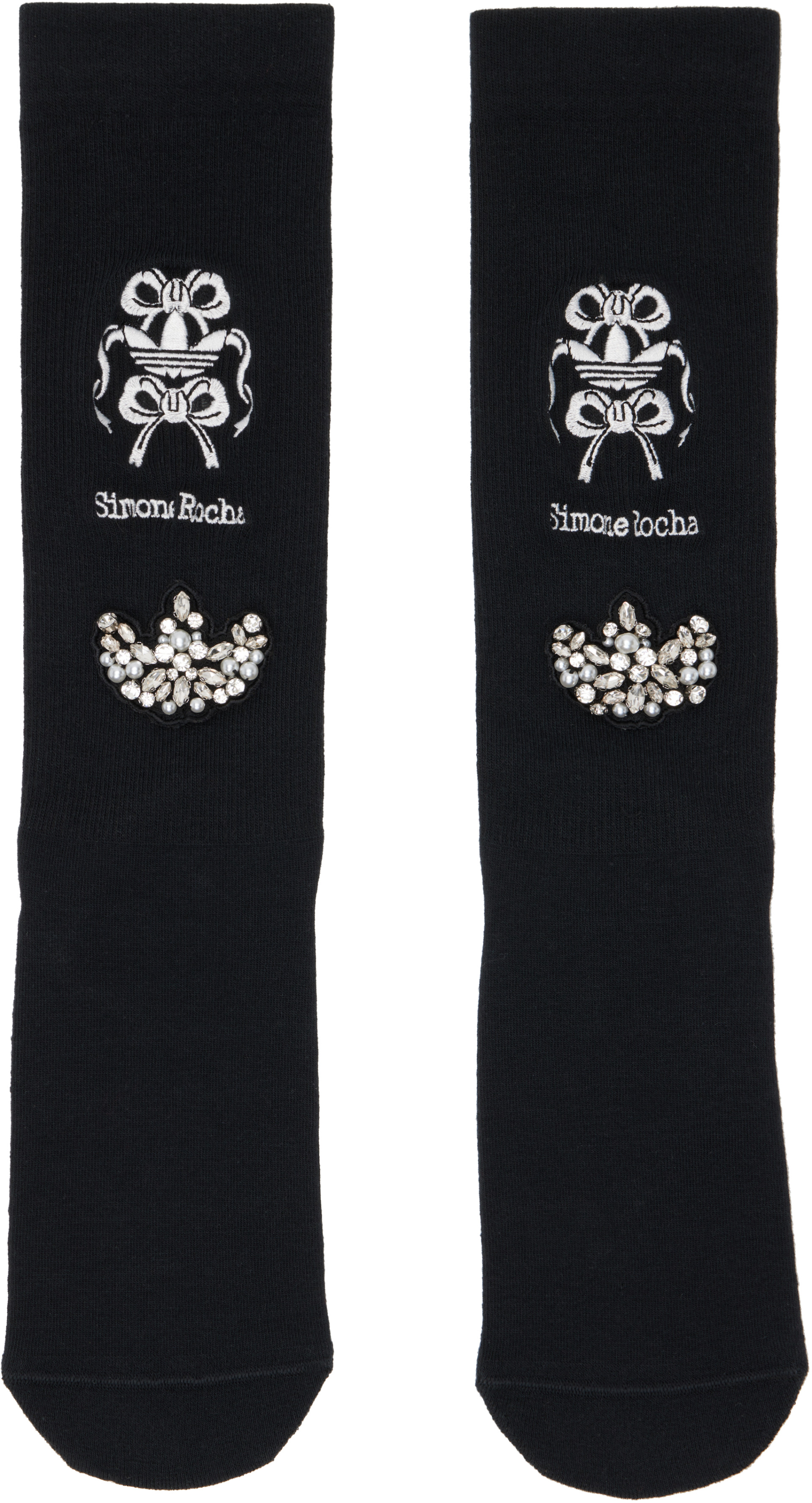 Simone Rocha: ブラック adidas Originalsエディション ハイソックス