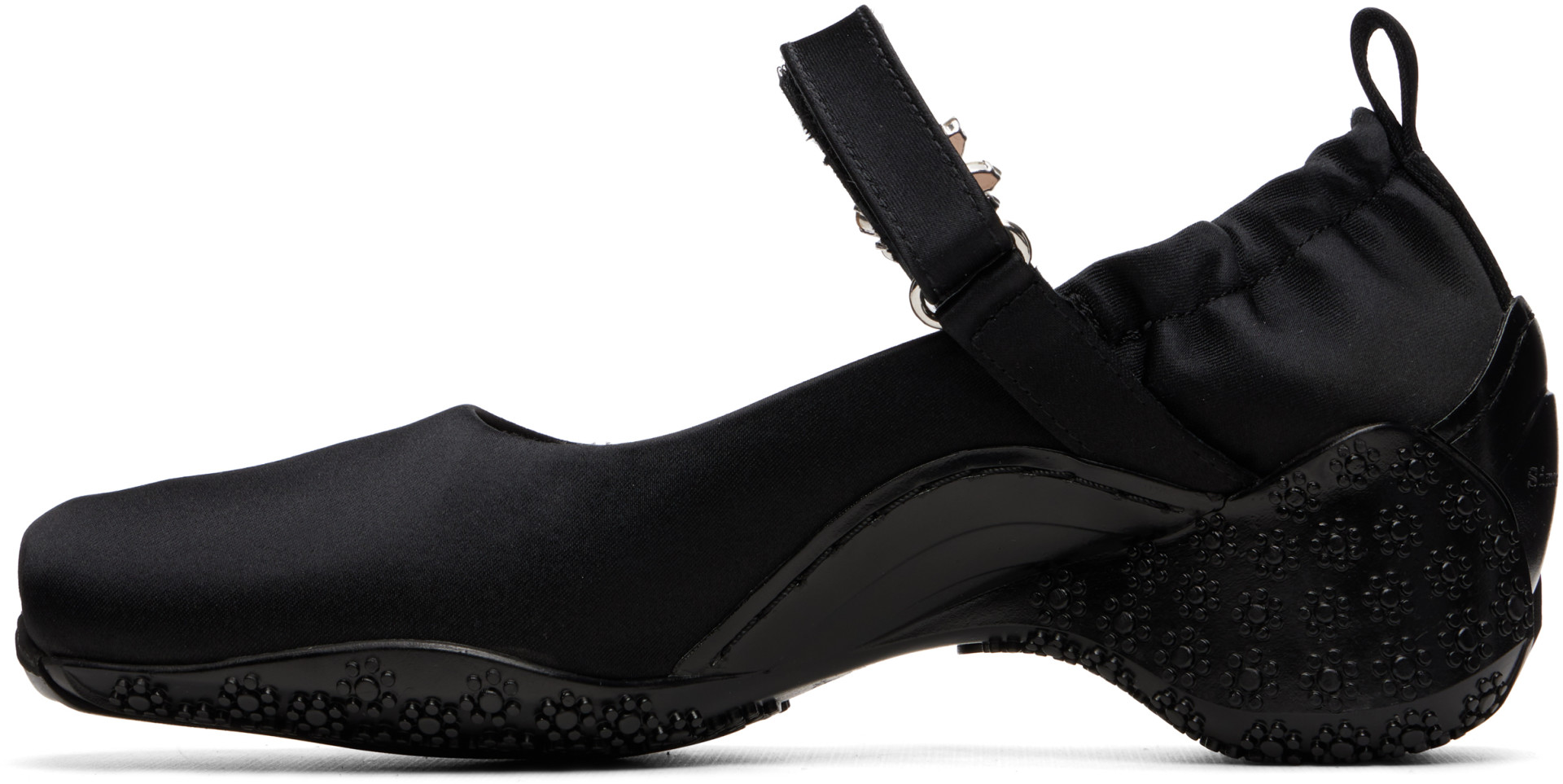 Simone Rocha - Flâneurs de course noirs en satin