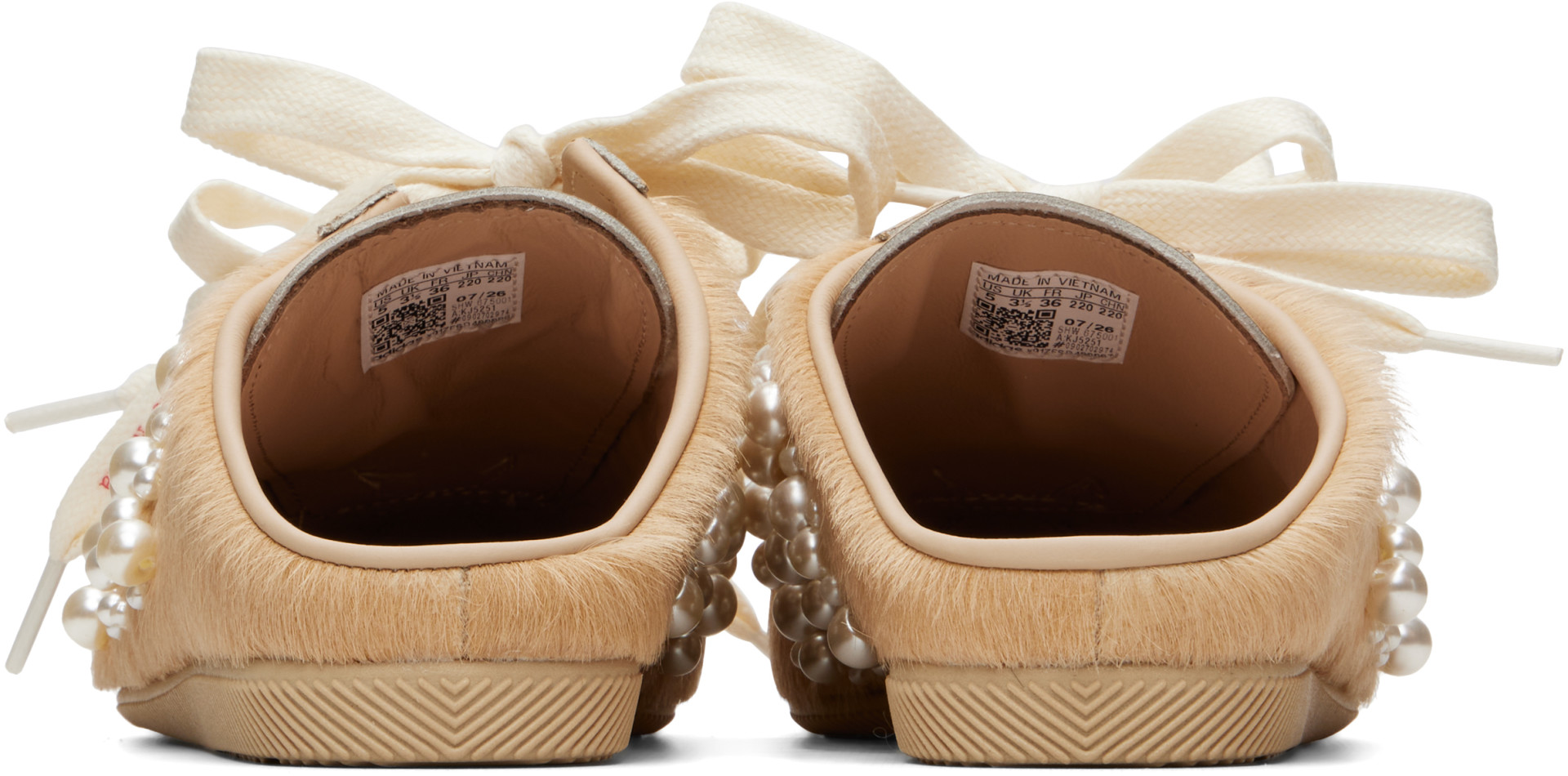Simone Rocha: Beige adidas Originals Edition Japan Slip-on