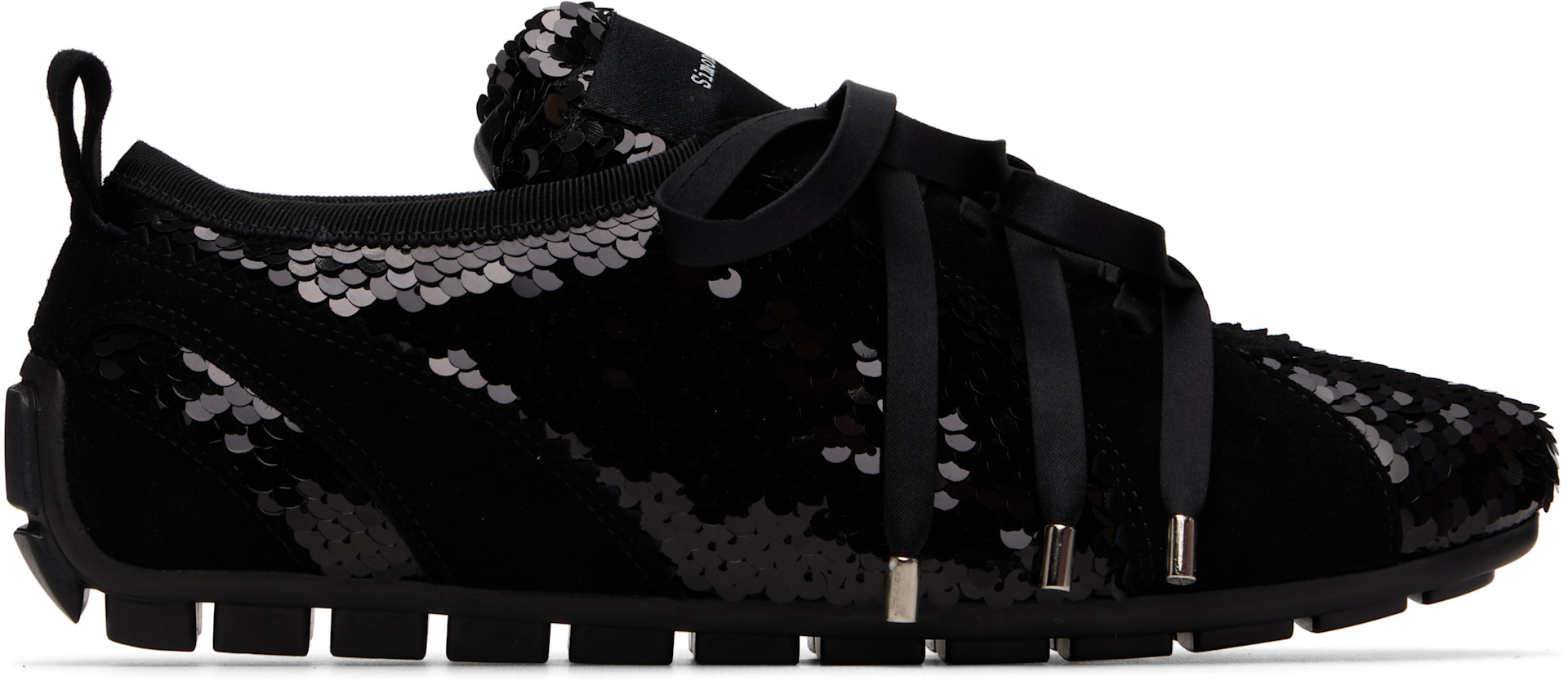 Simone Rocha: Black Ballerina Grip Trainer Sneakers | SSENSE