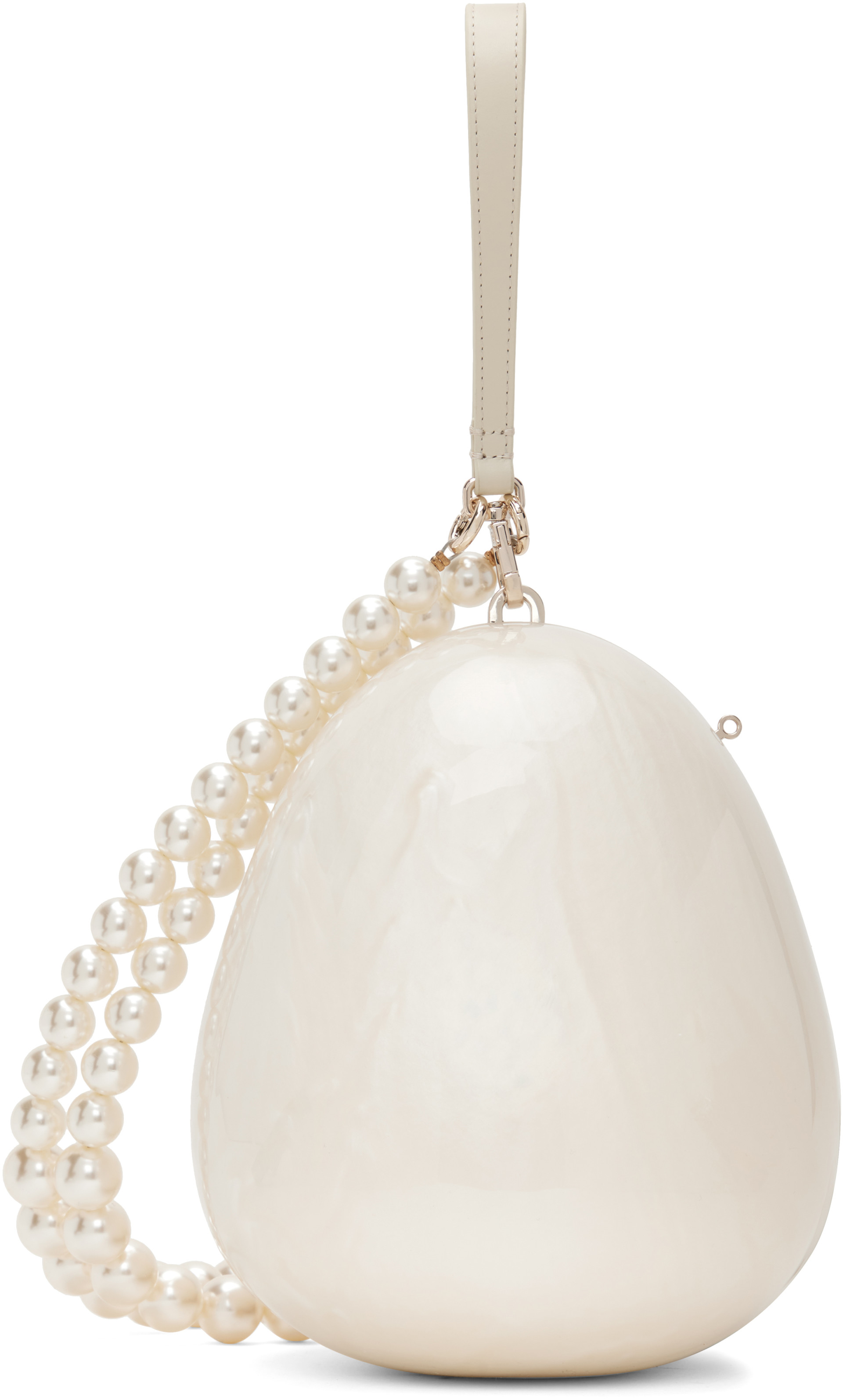 Simone Rocha - オフホワイト ラージ Pearl Egg バッグ