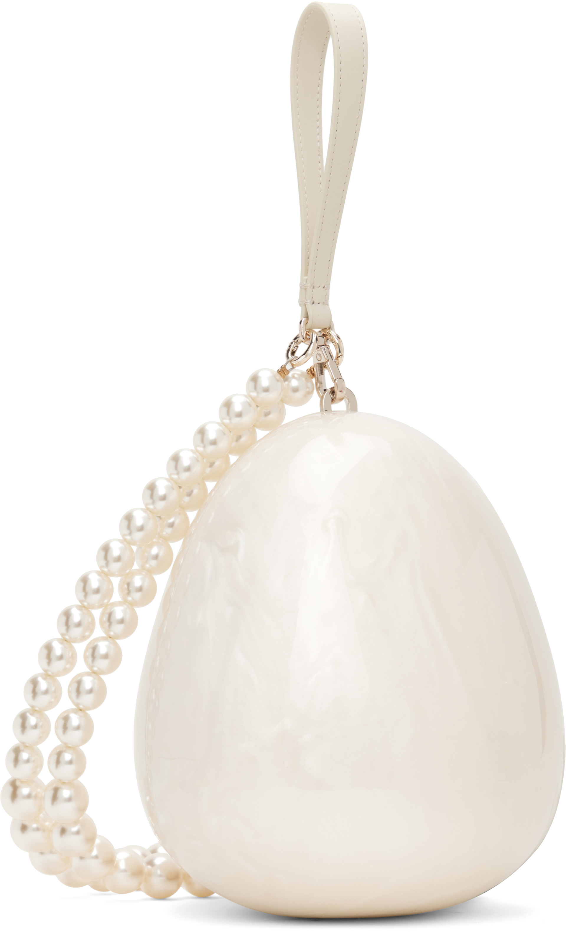 Simone Rocha - オフホワイト ラージ Pearl Egg バッグ