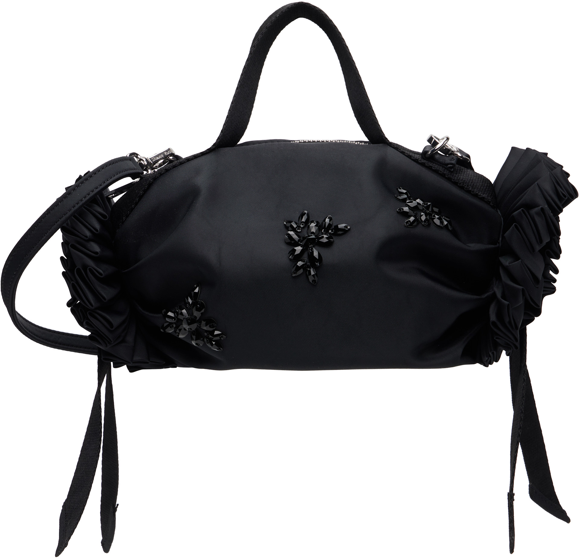 Simone Rocha - Black Turbo Mini Double Ribbon Rosette Bag