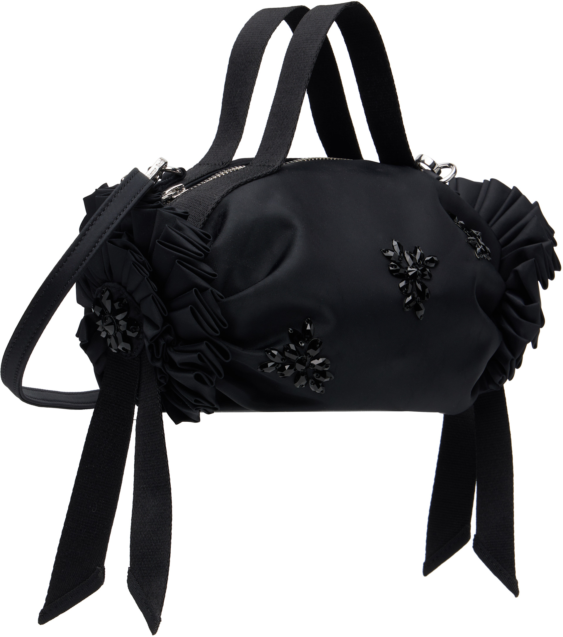 Simone Rocha - Black Turbo Mini Double Ribbon Rosette Bag