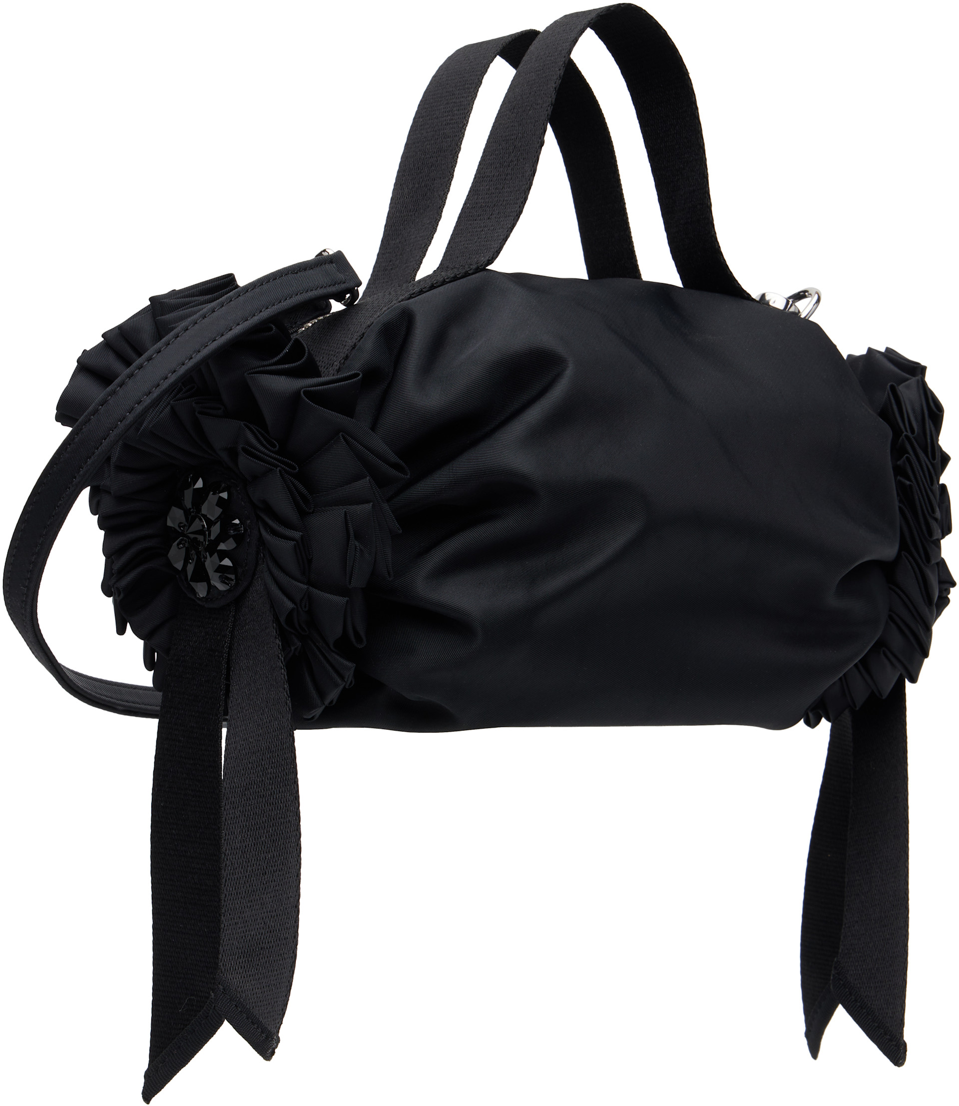 Simone Rocha - Black Turbo Mini Double Ribbon Rosette Bag