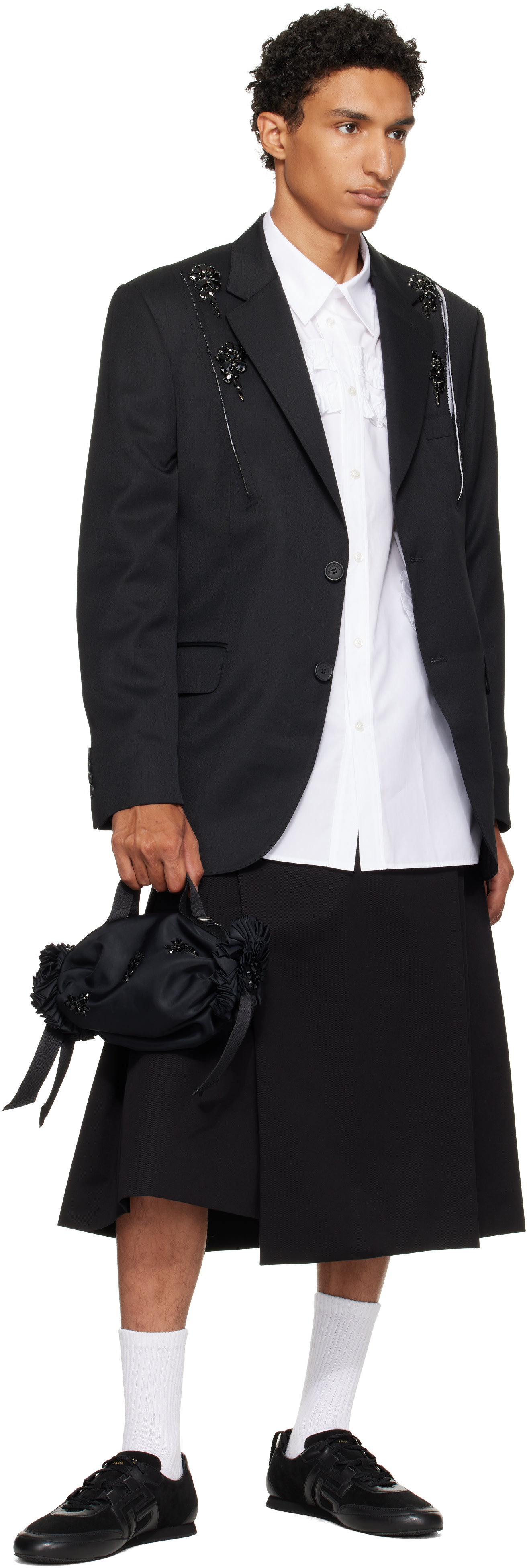 Simone Rocha - Black Turbo Mini Double Ribbon Rosette Bag