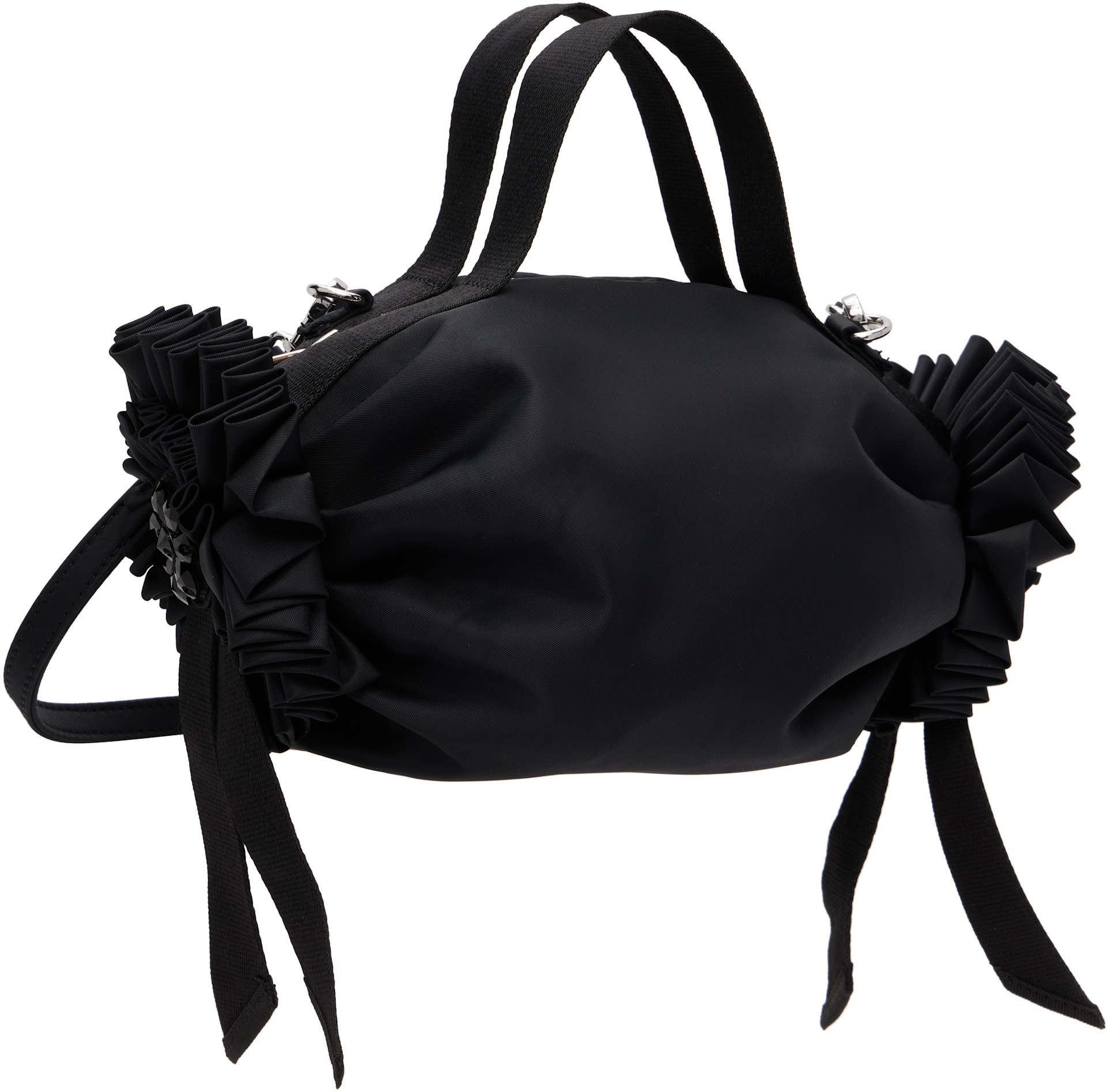Simone Rocha - Mini sac noir à appliqués de rosette