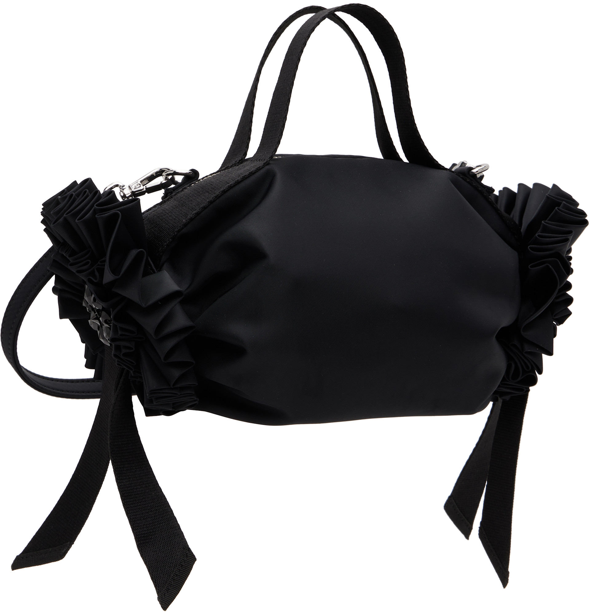 Simone Rocha - Mini sac noir à appliqués de rosette