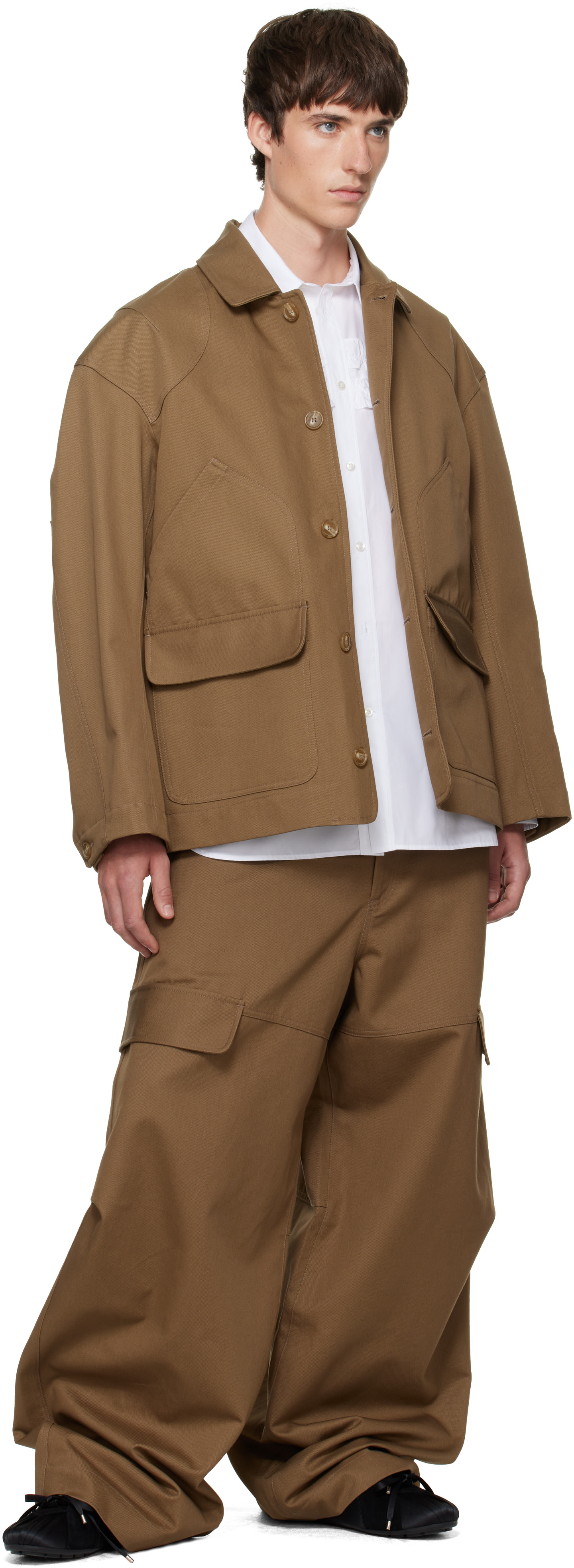 Simone Rocha - Brown Daisy Workwear Field Jacket