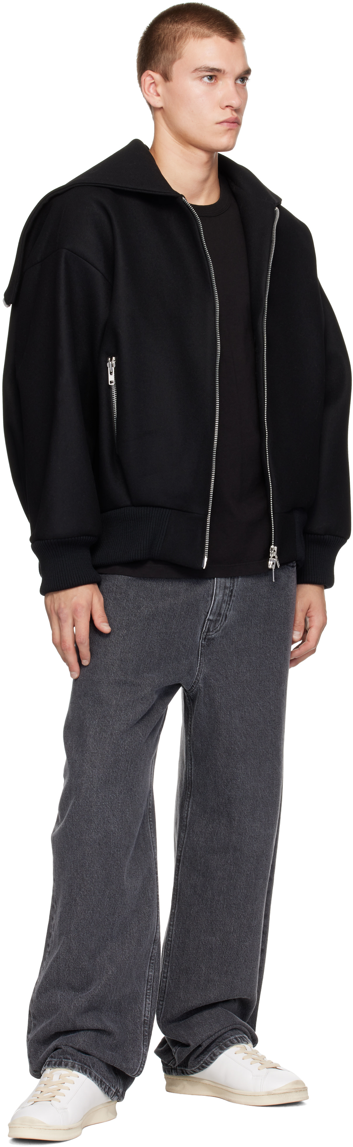 Simone Rocha - Pull à capuche surdimensionné noir