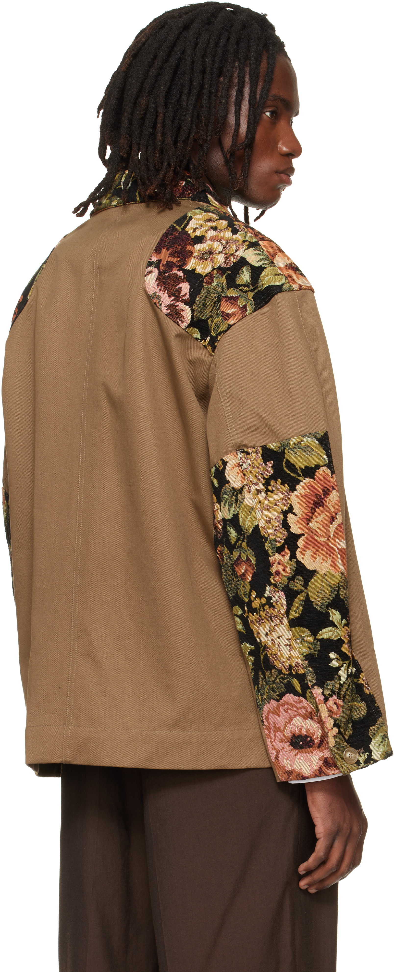 Simone Rocha - Khaki Patchwork Workwear Field Jacket