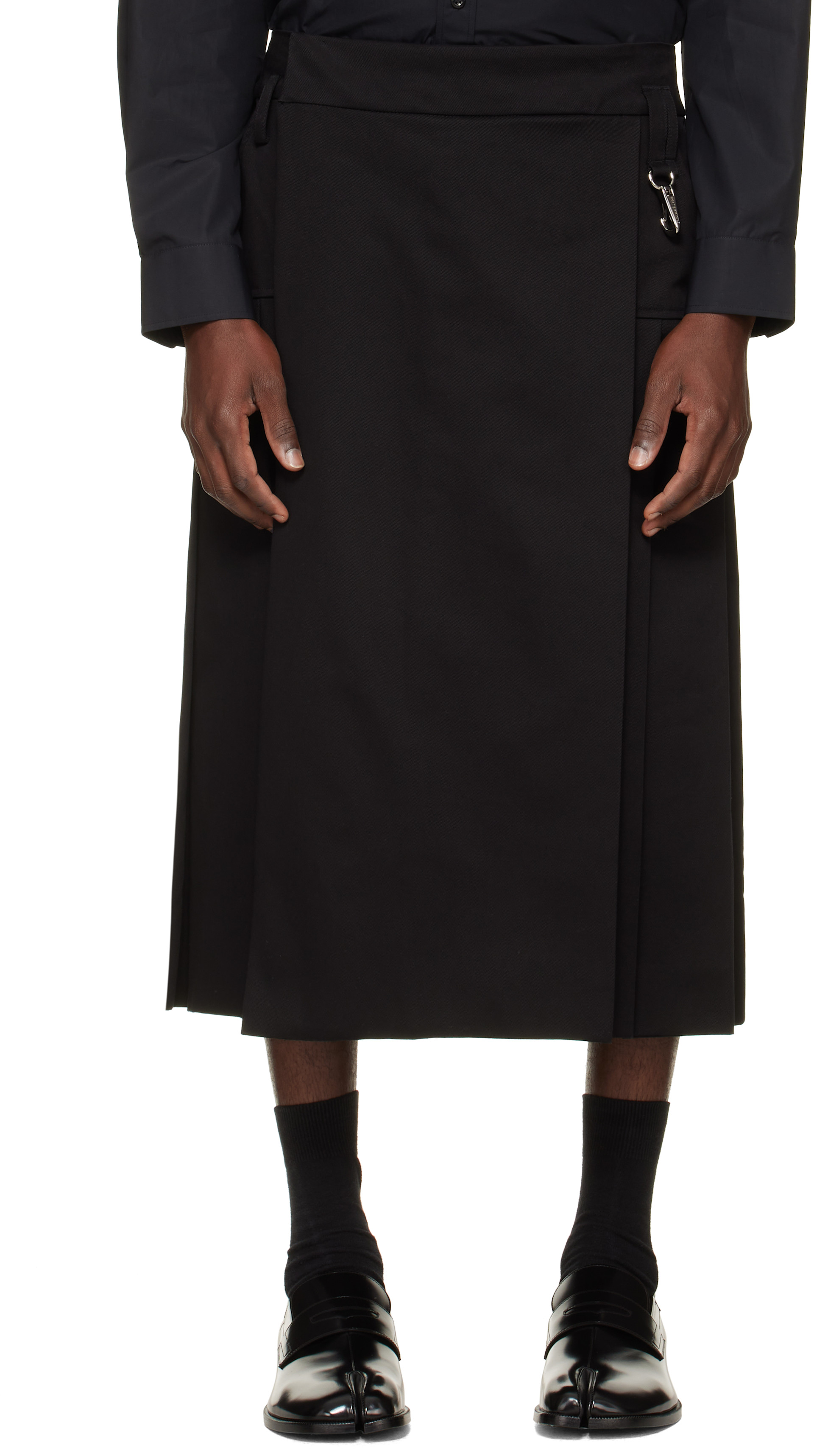 Simone Rocha - Kilt utilitaire noir à mousqueton