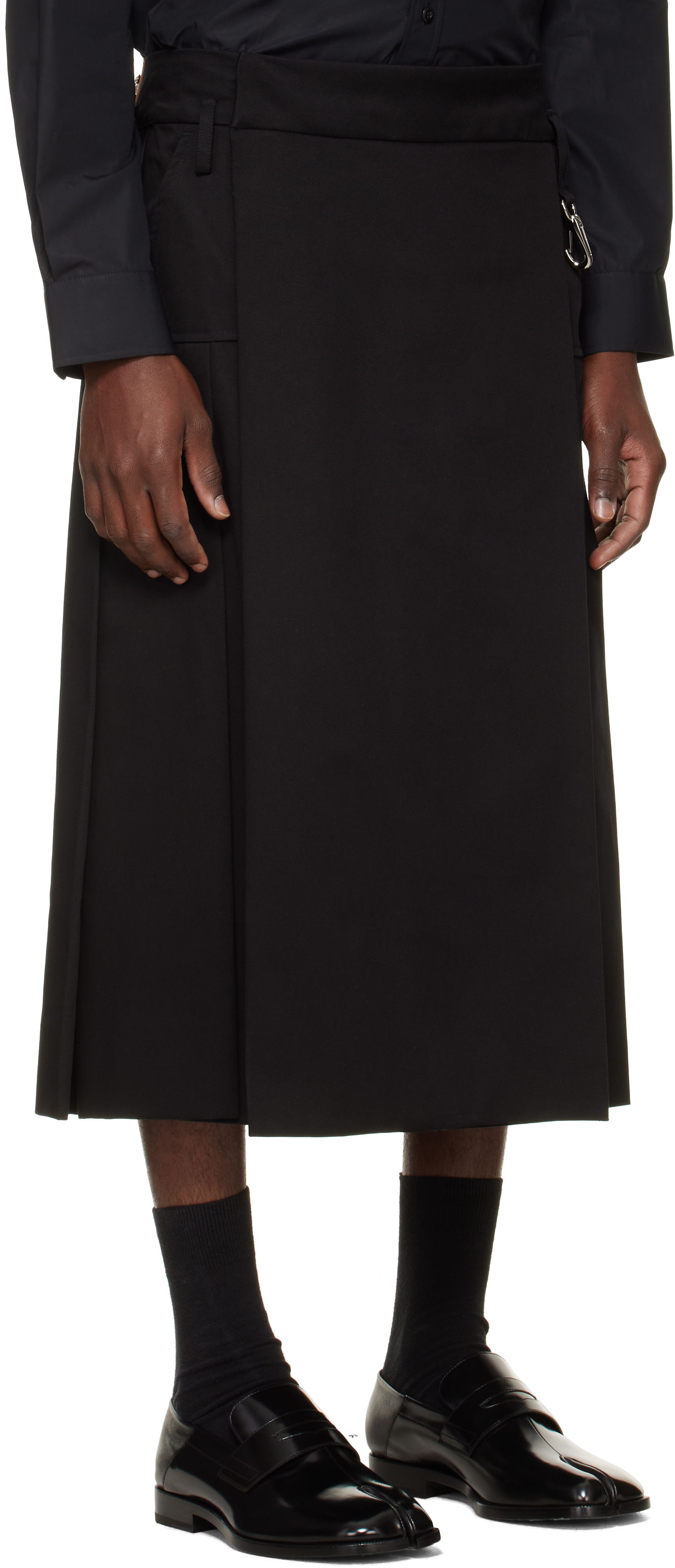 Simone Rocha - Kilt utilitaire noir à mousqueton