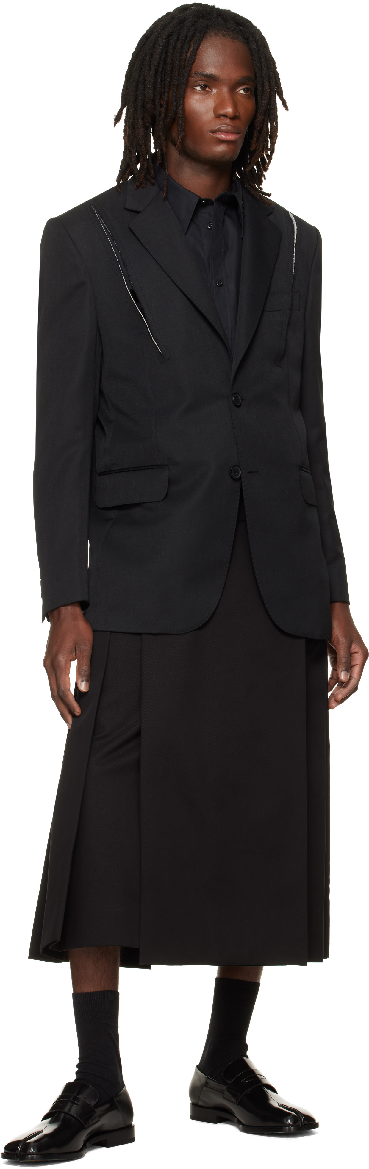 Simone Rocha - Kilt utilitaire noir à mousqueton