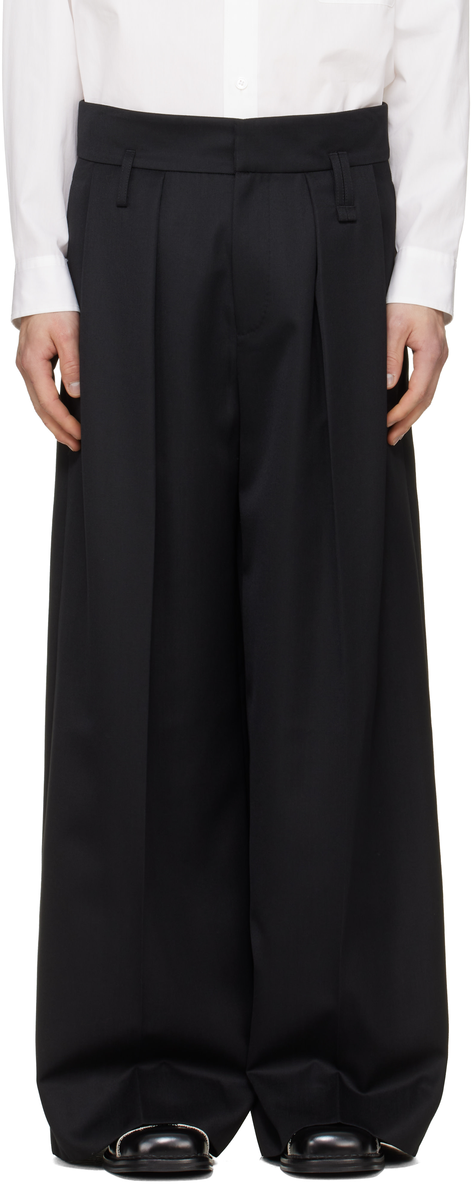 Simone Rocha - Pantalon ample Peeling noir