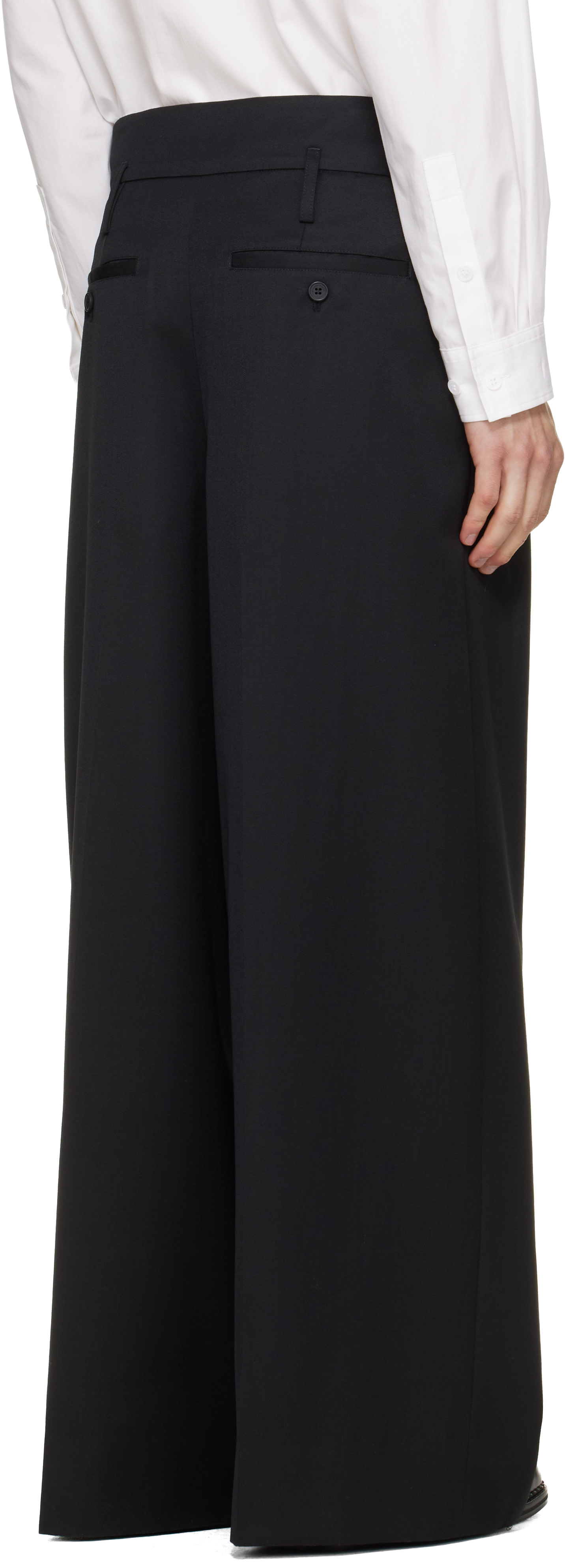 Simone Rocha - Pantalon ample Peeling noir