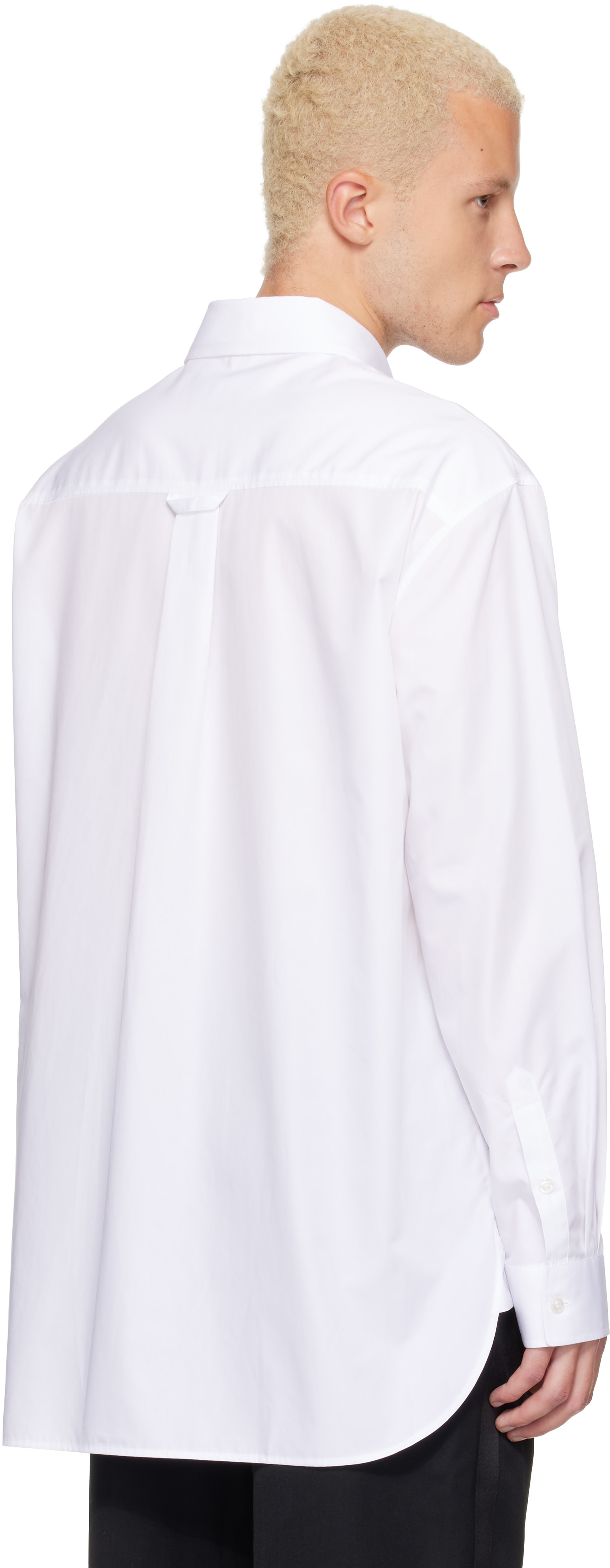 Simone Rocha - ホワイト Lace Up Hem Easy シャツ