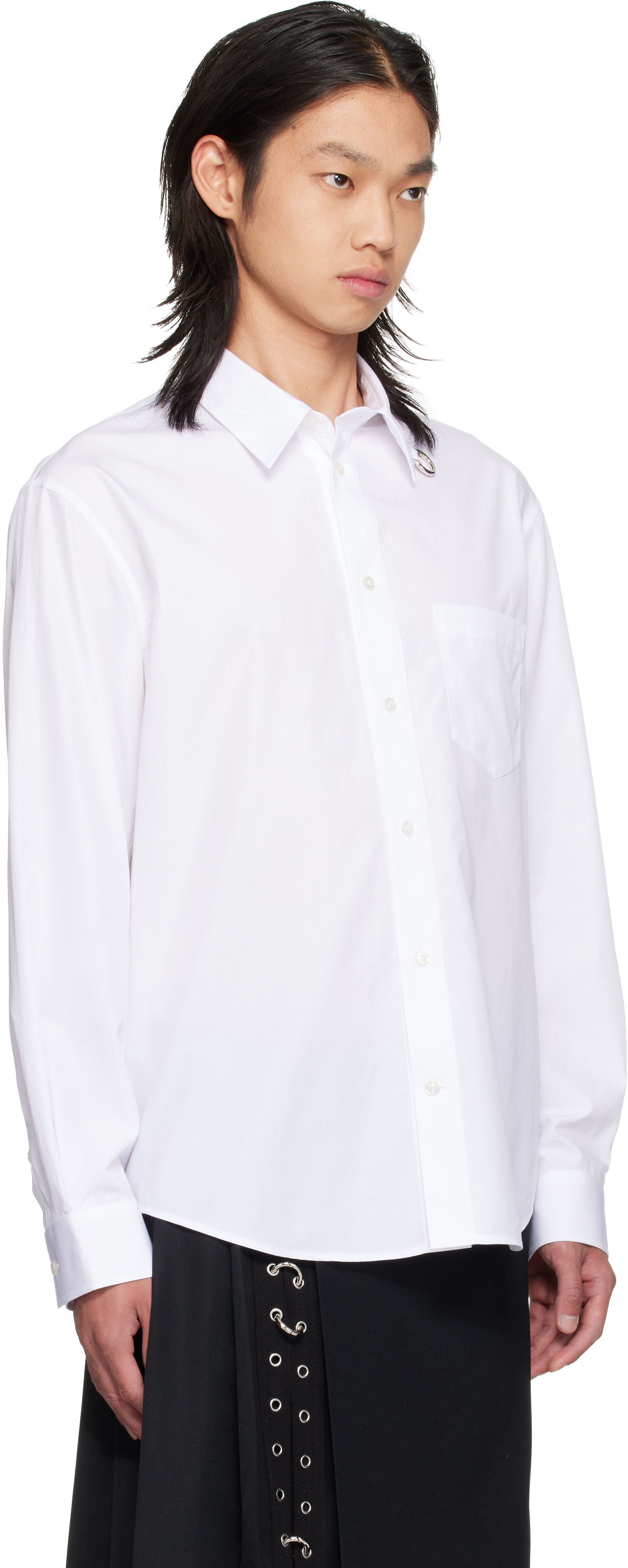 Simone Rocha - White Split Ring Classic Shirt