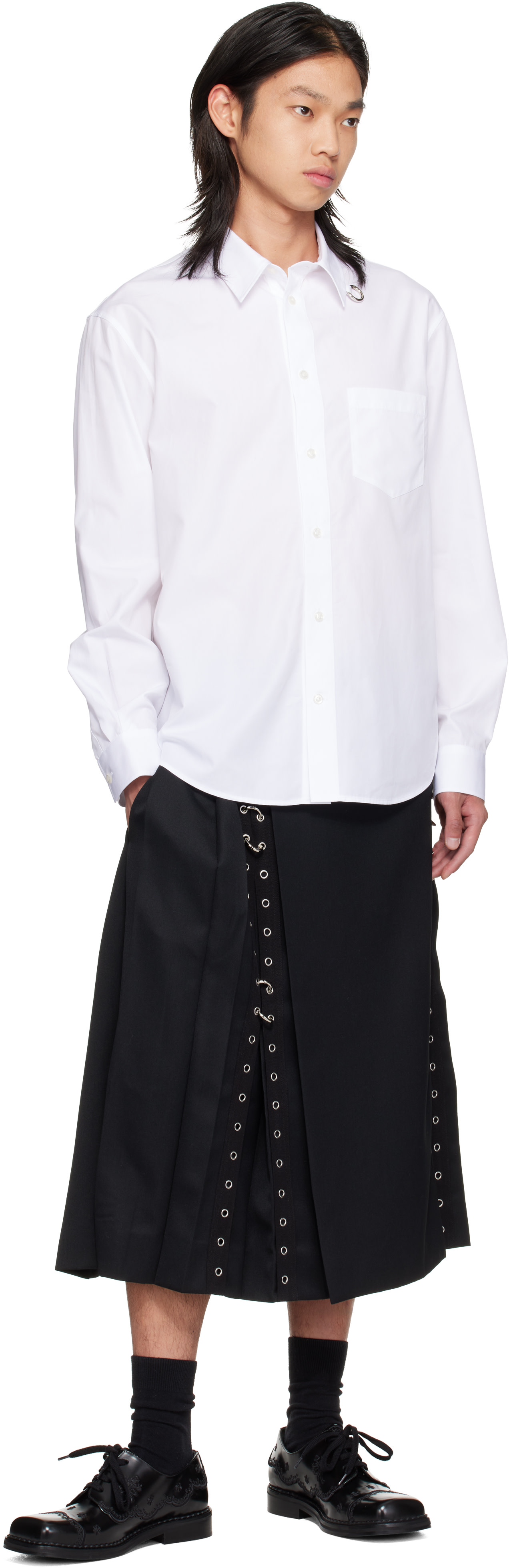 Simone Rocha - White Split Ring Classic Shirt