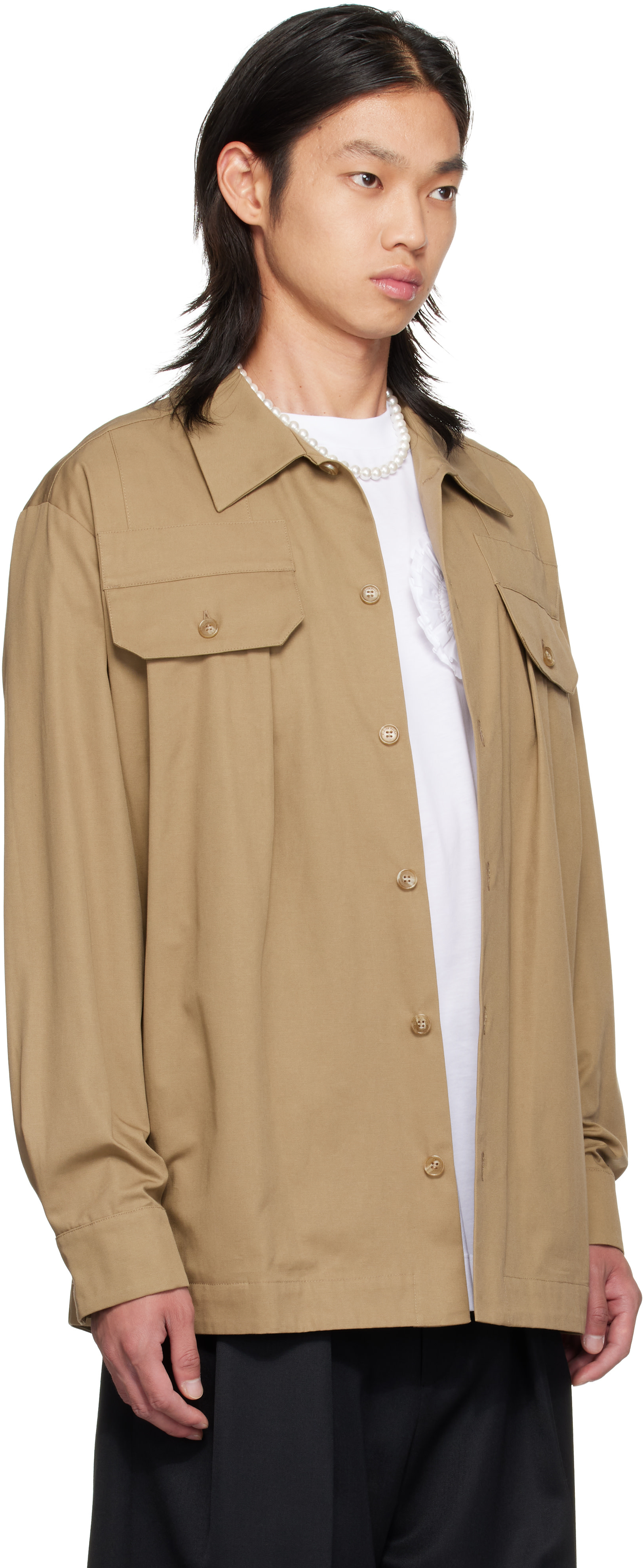 Simone Rocha - Surchemise utilitaire beige