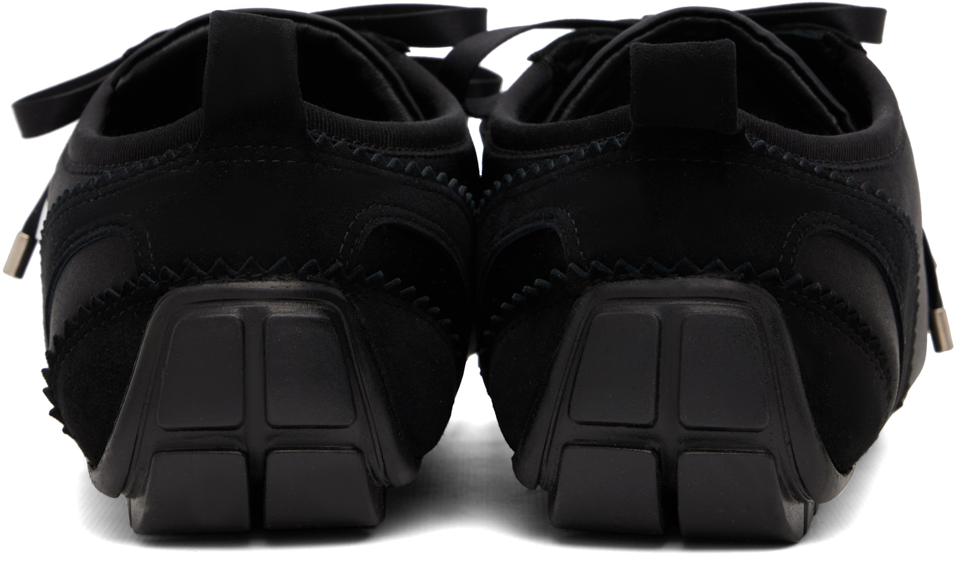 simone rocha シューズ Simone Rocha: Black Ballerina Grip Sneakers | SSENSE