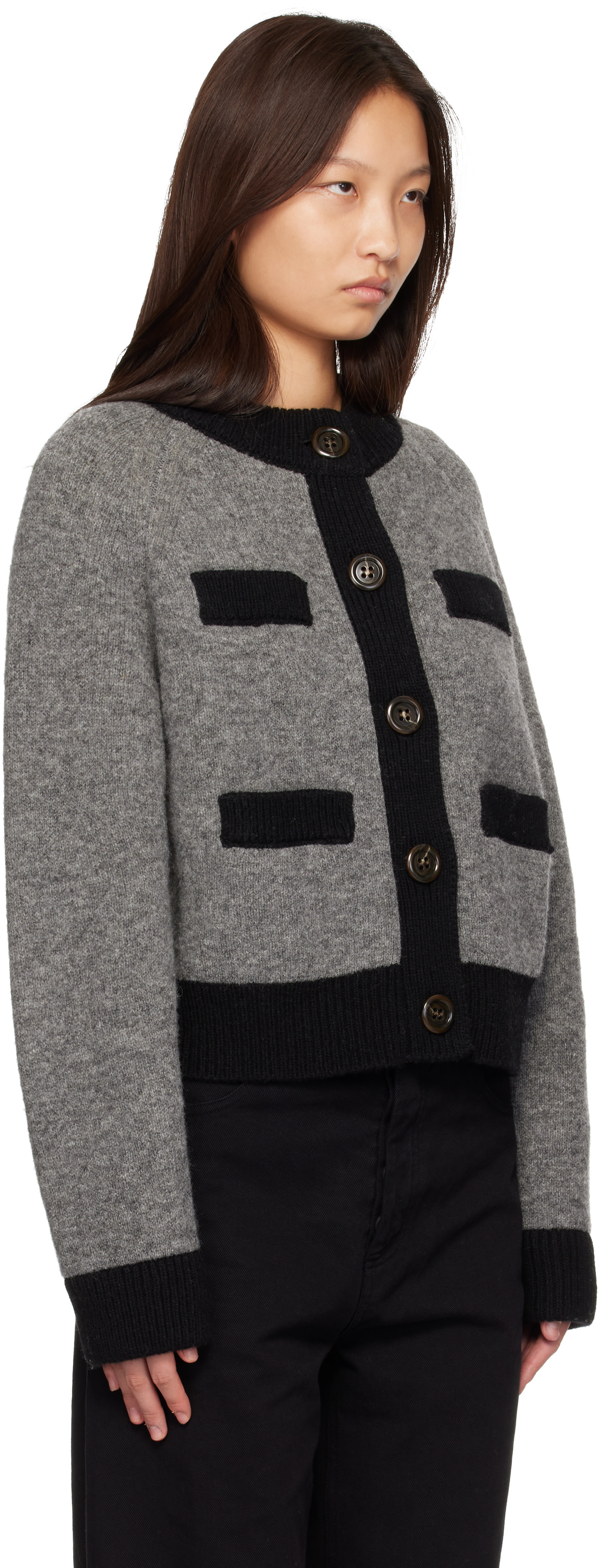 B.B. Wallace - Cardigan Frida gris et noir
