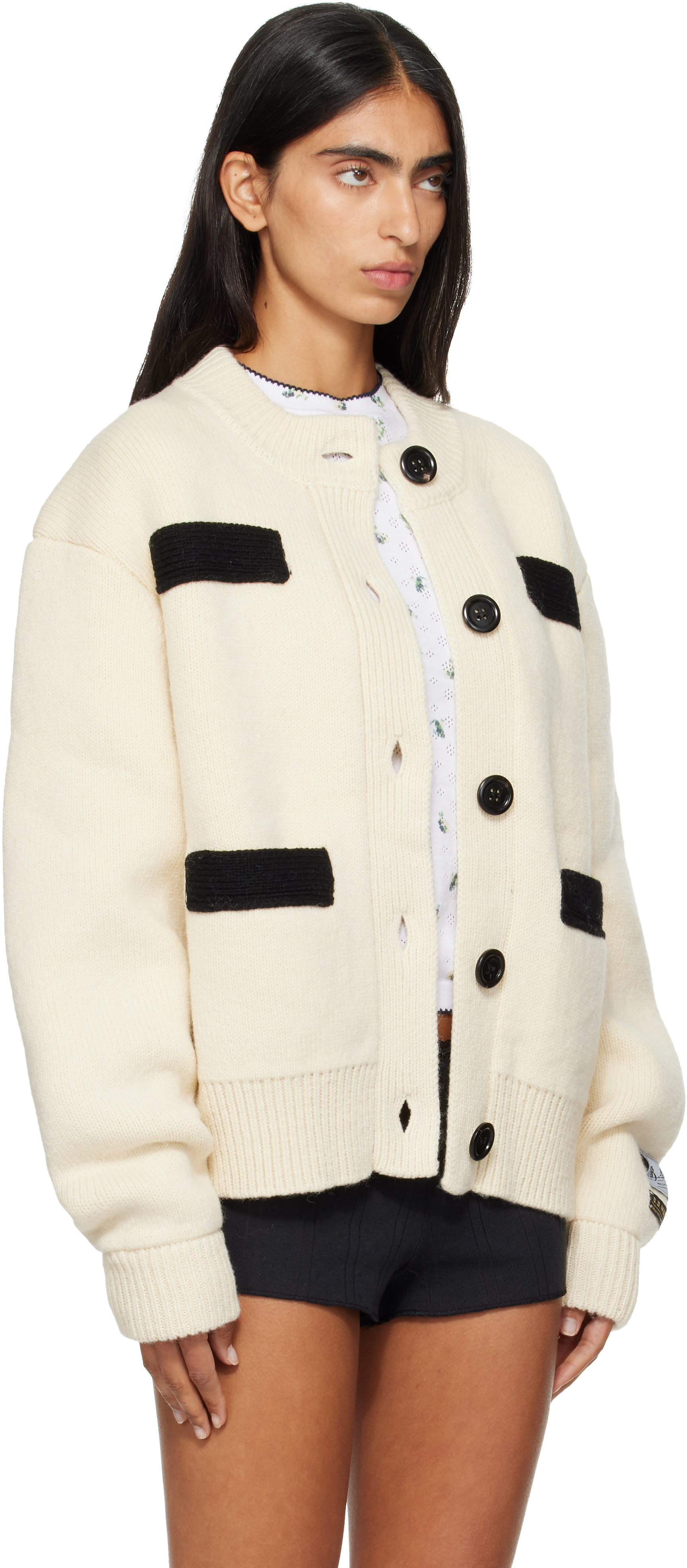 B.B. Wallace - Blouson Goldin beige et noir
