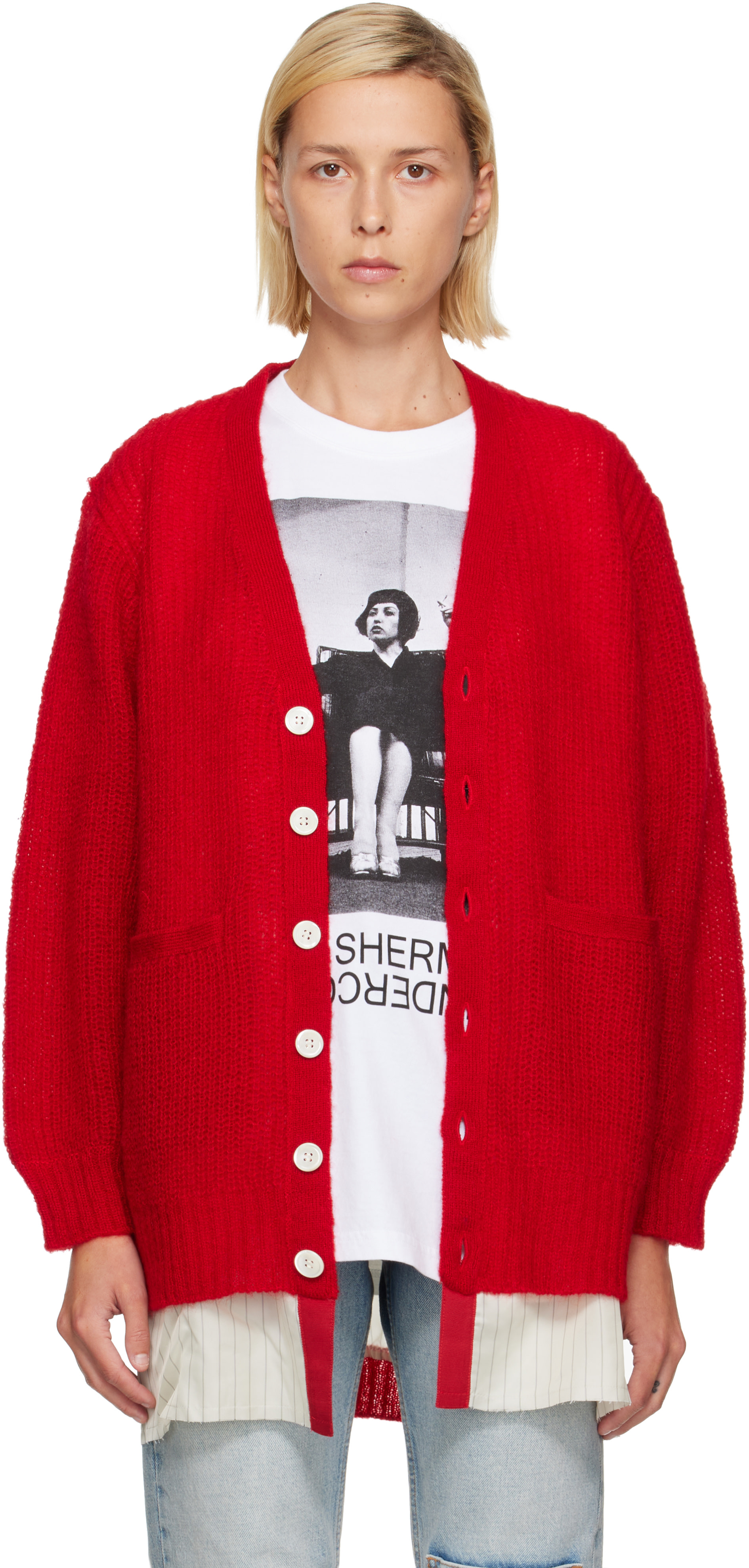 UNDERCOVER - Cardigan UP2F1901 rouge
