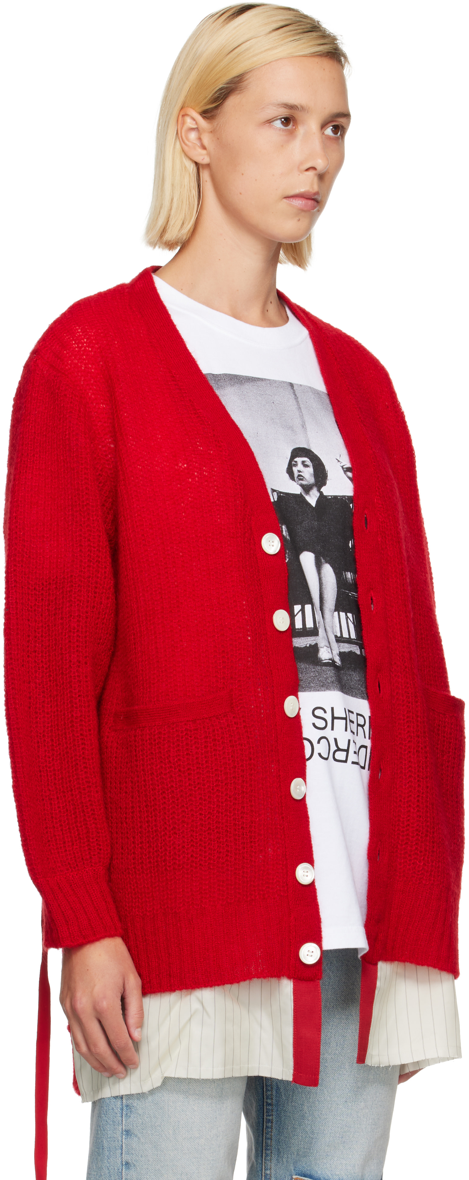 UNDERCOVER - Cardigan UP2F1901 rouge
