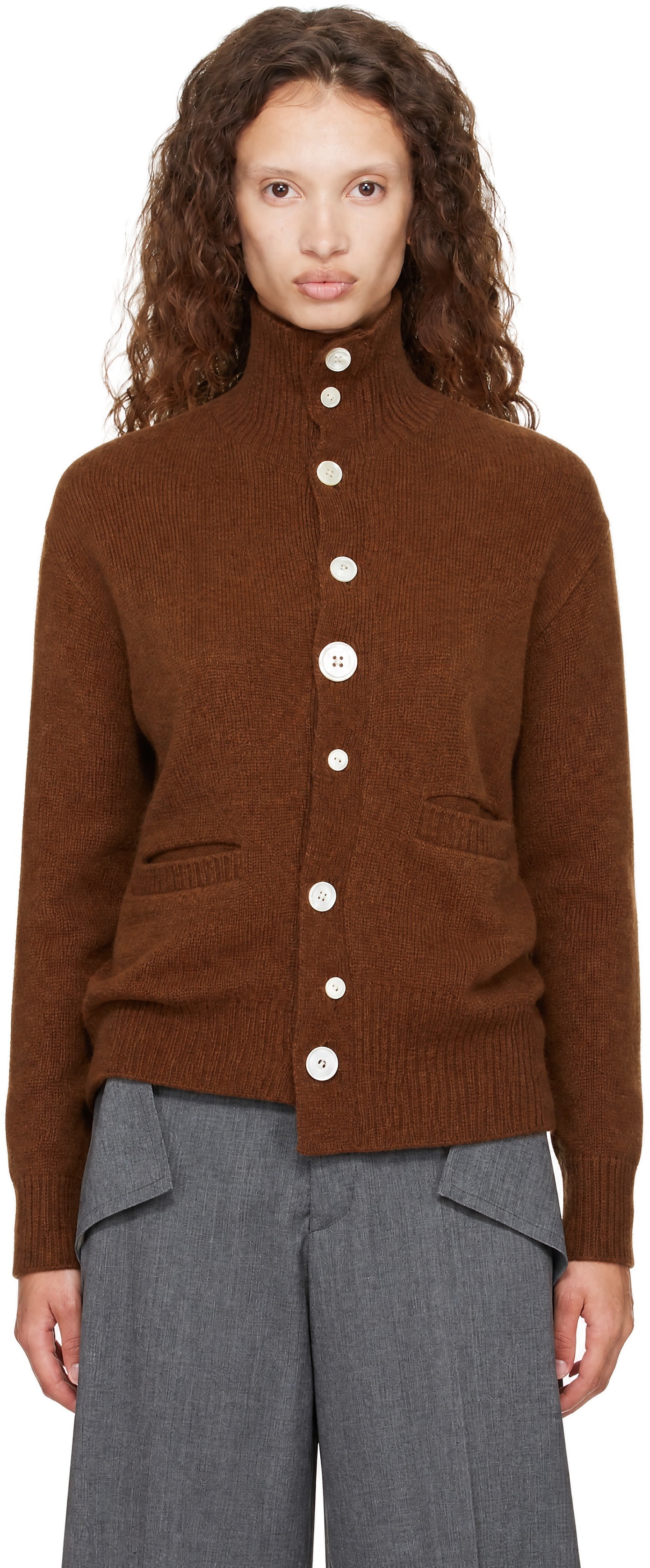 UNDERCOVER - Cardigan UC2F1901 brun