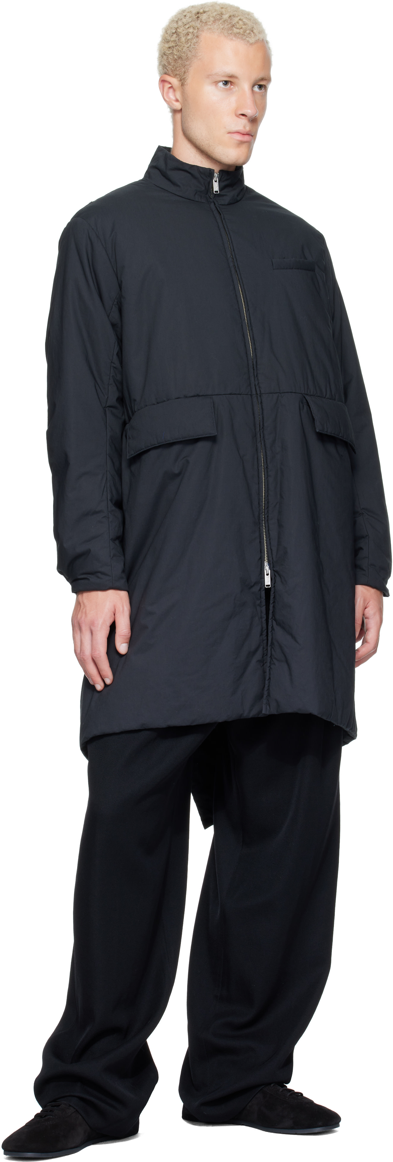 UNDERCOVER: Black Cindy Sherman Stand Collar Coat | SSENSE