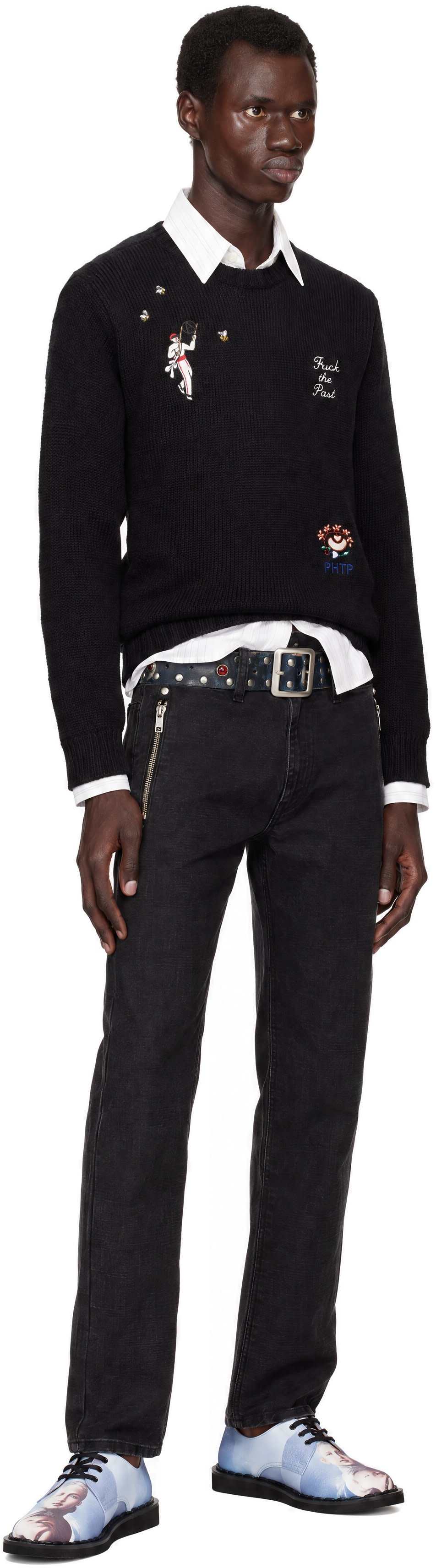 UNDERCOVER - Pull UP2F9902 noir en tricot