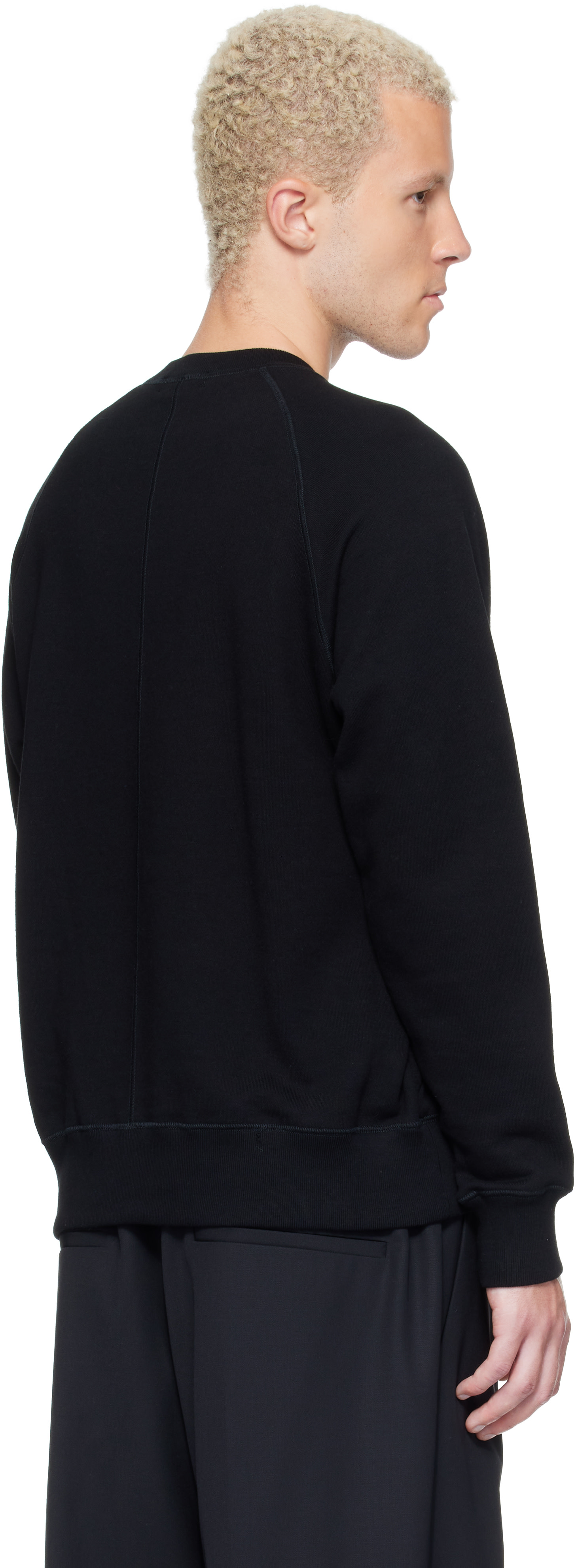 UNDERCOVER - Pull molletonné noir à logo