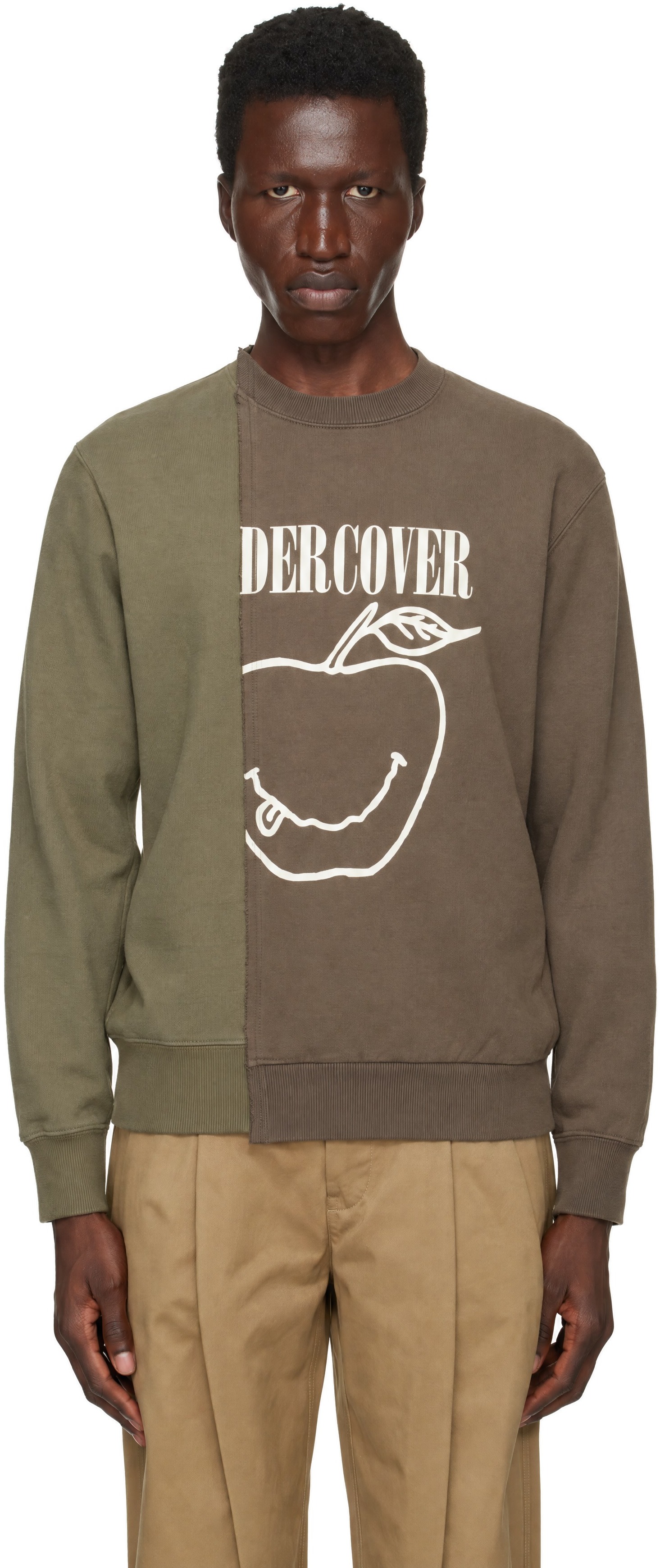 UNDERCOVER - Pull molletonné UP2F9802 kaki
