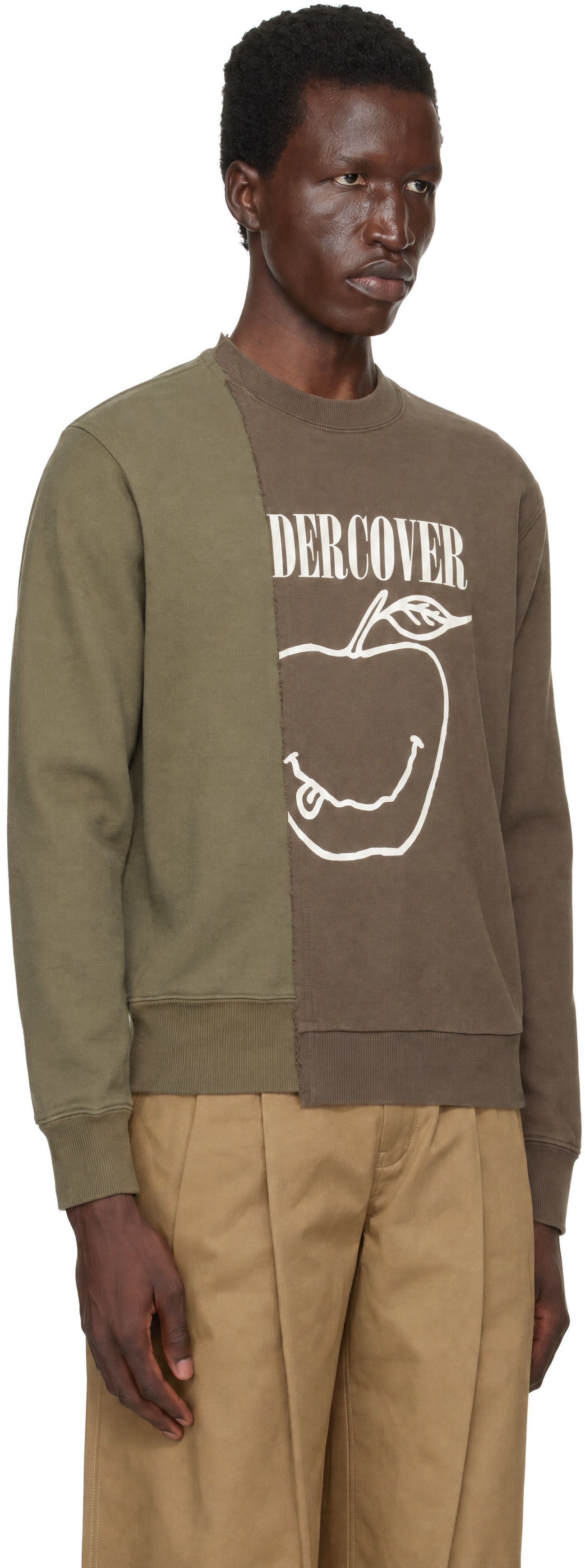UNDERCOVER - Pull molletonné UP2F9802 kaki
