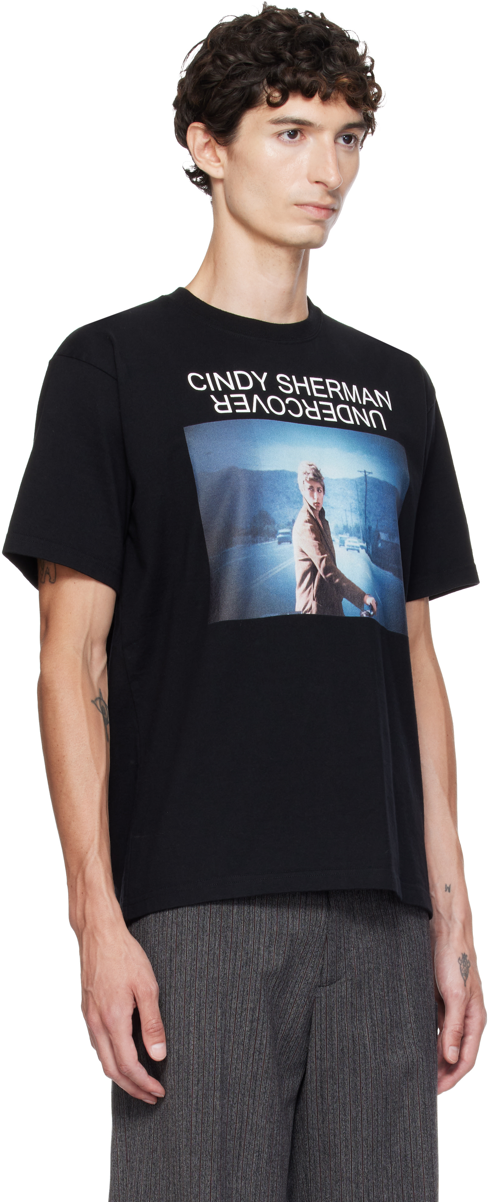 UNDERCOVER: Black Cindy Sherman UC2F4814-2 T-shirt | SSENSE