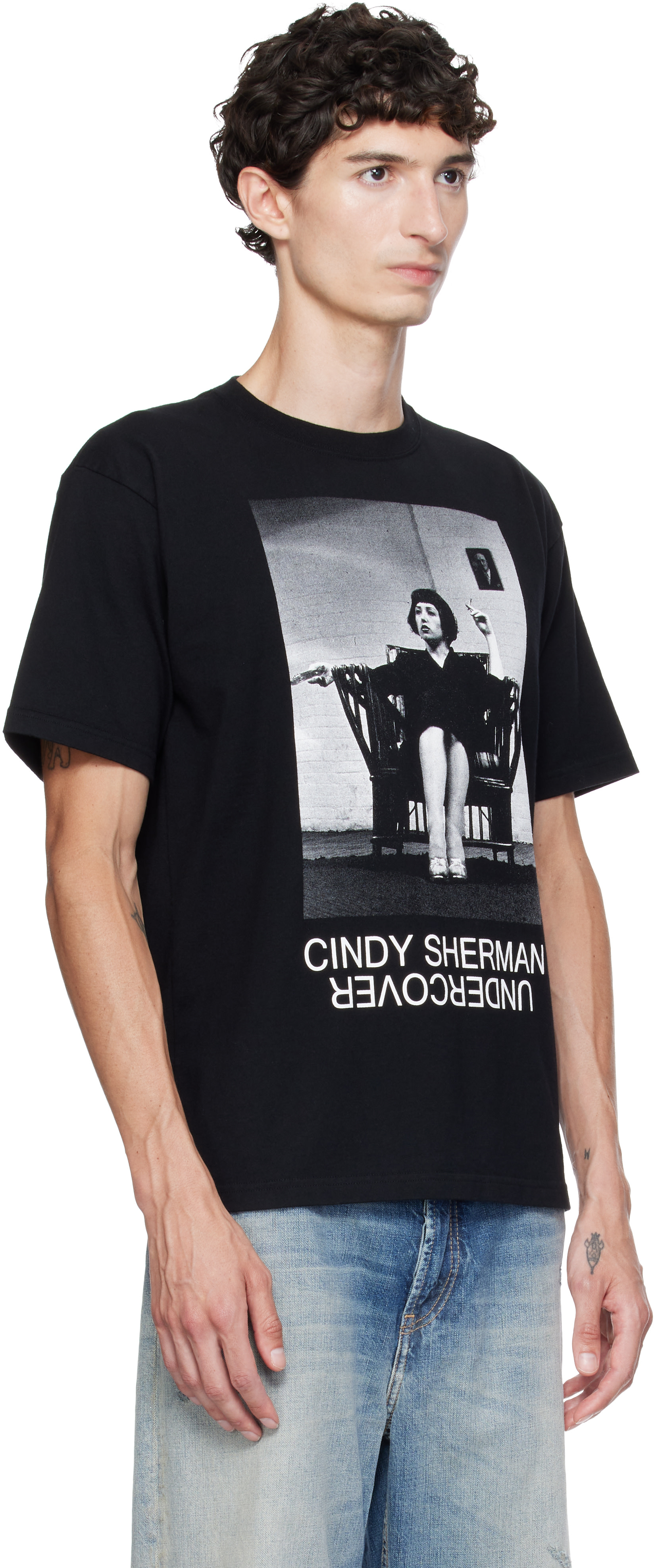 UNDERCOVER: Black Cindy Sherman UC2F4814-1 T-shirt | SSENSE