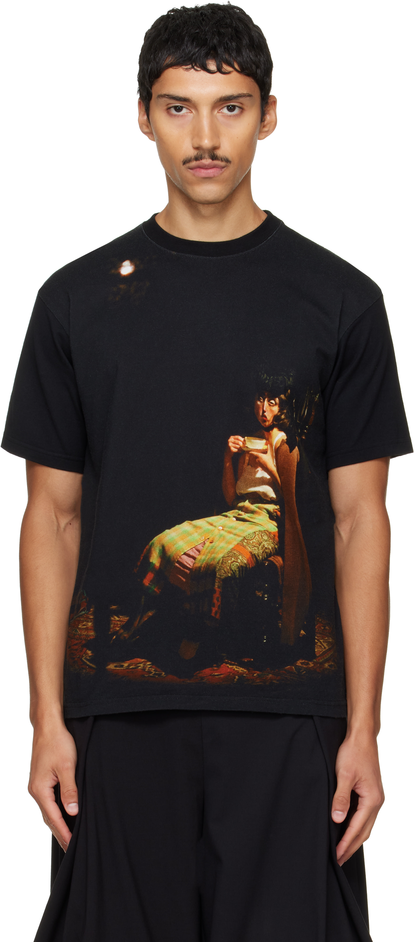 UNDERCOVER: Black Cindy Sherman UC2F4813-2 T-shirt | SSENSE
