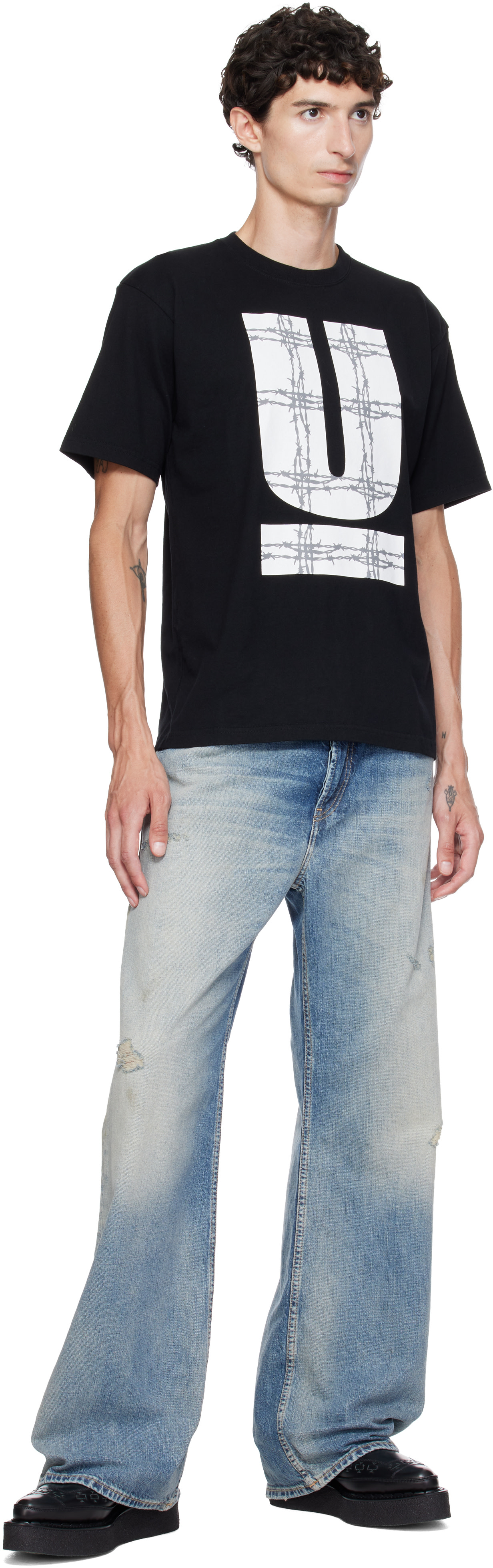 UNDERCOVER: Black UC2F3805 T-shirt | SSENSE