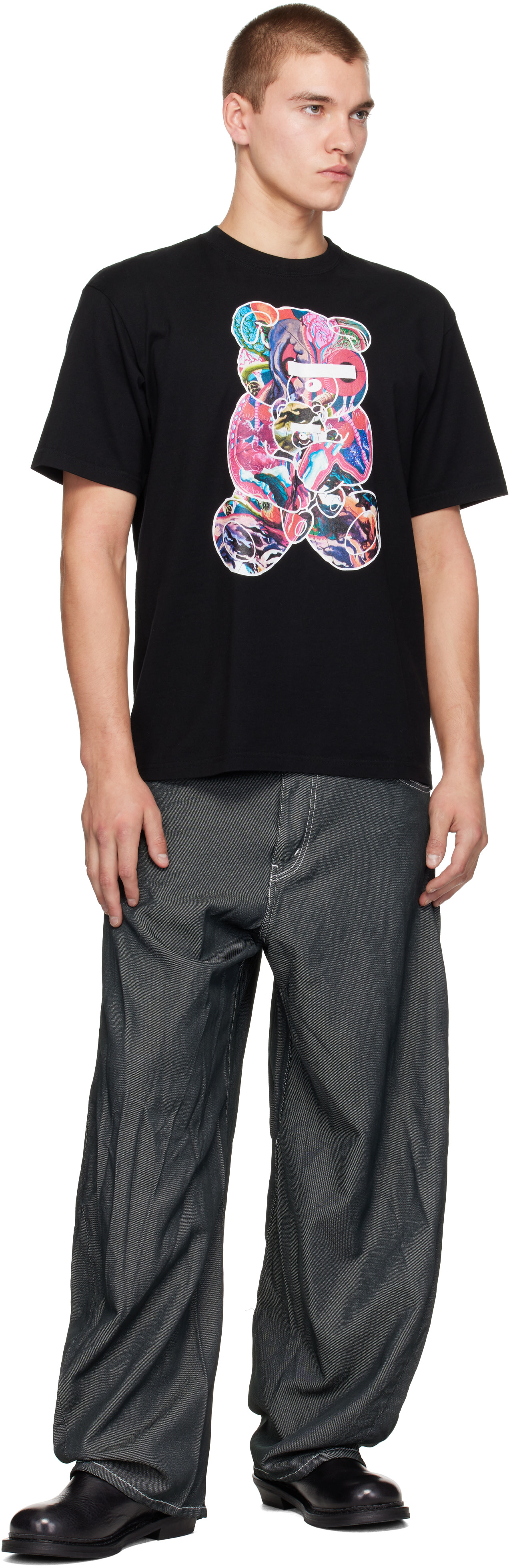 UNDERCOVER: Black Teddy UC2F3802 T-Shirt | SSENSE
