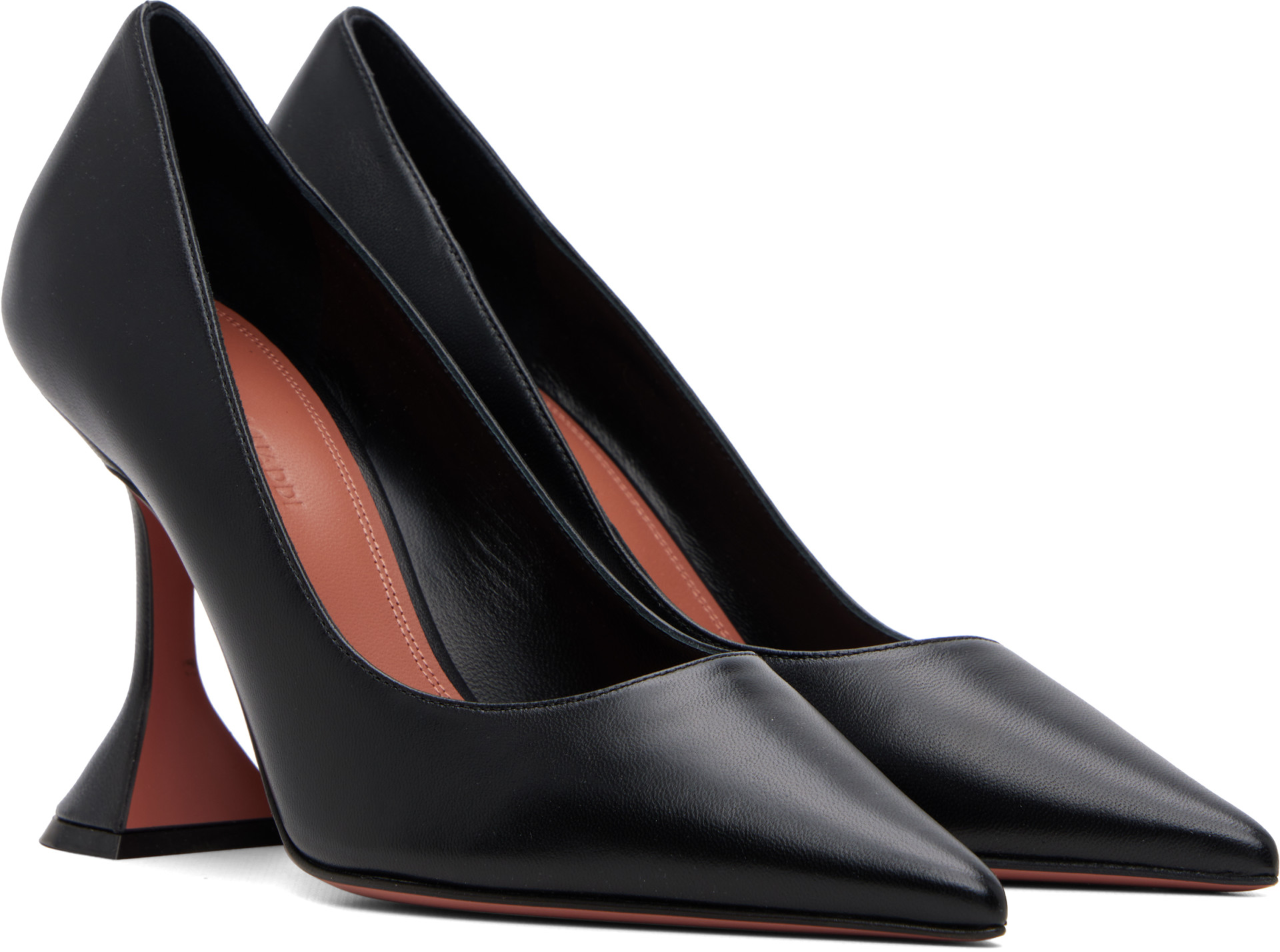 Amina Muaddi: Black Ami Pump 95 Heels | SSENSE