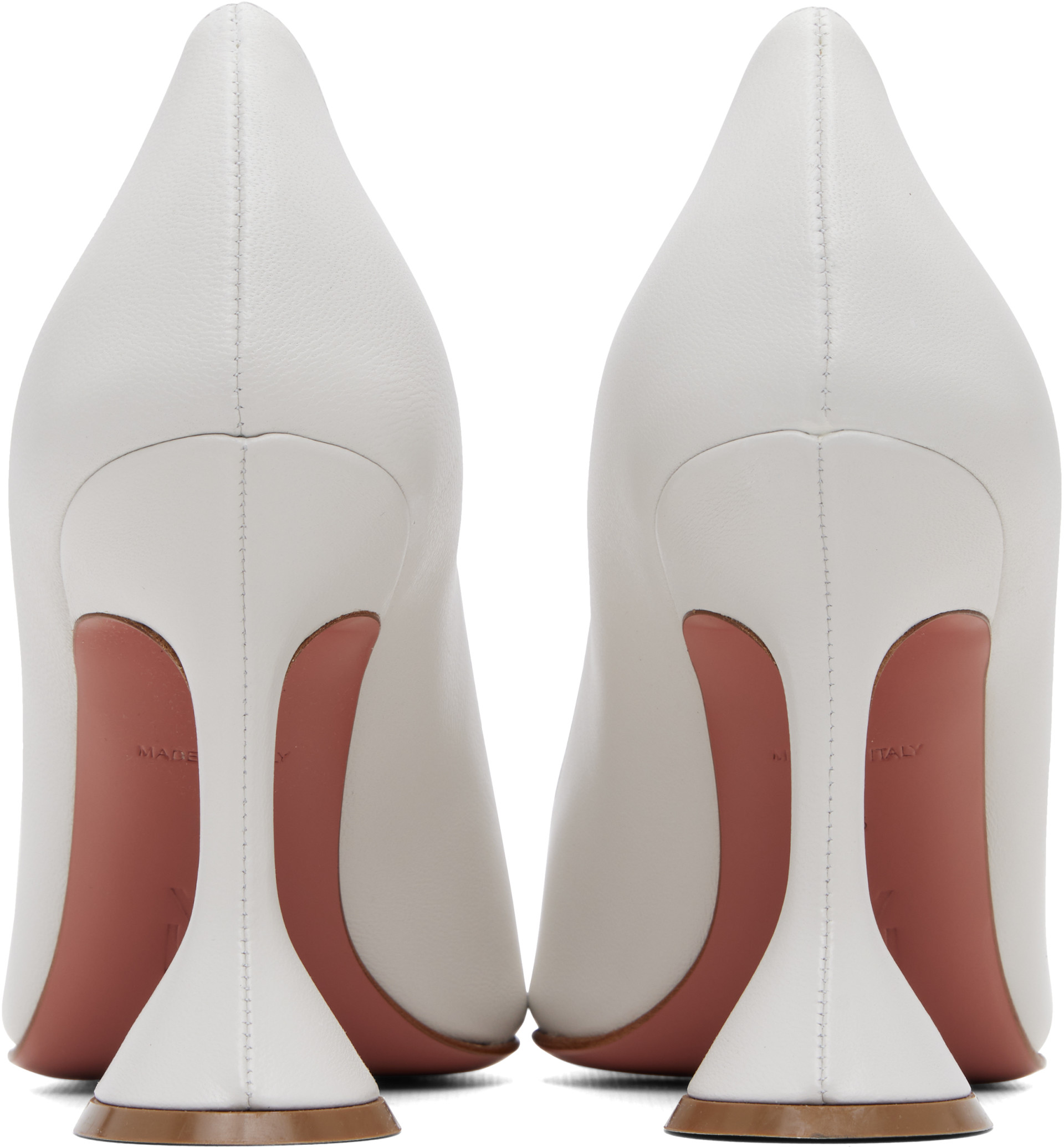 Amina Muaddi - Chaussures à talon Ami 95 blanches