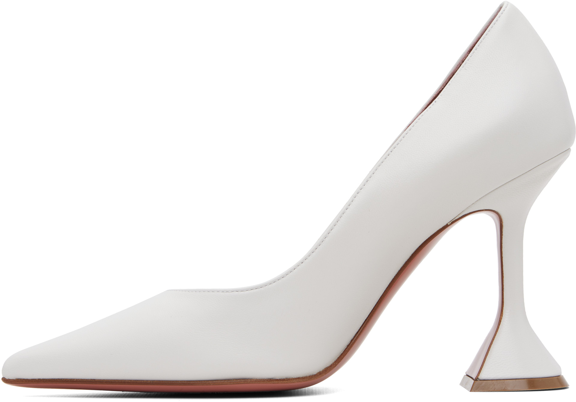 Amina Muaddi - Chaussures à talon Ami 95 blanches