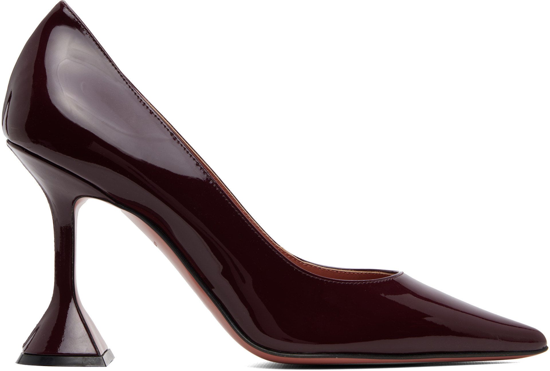 Amina Muaddi: Burgundy Ami Pump 95 Heels | SSENSE