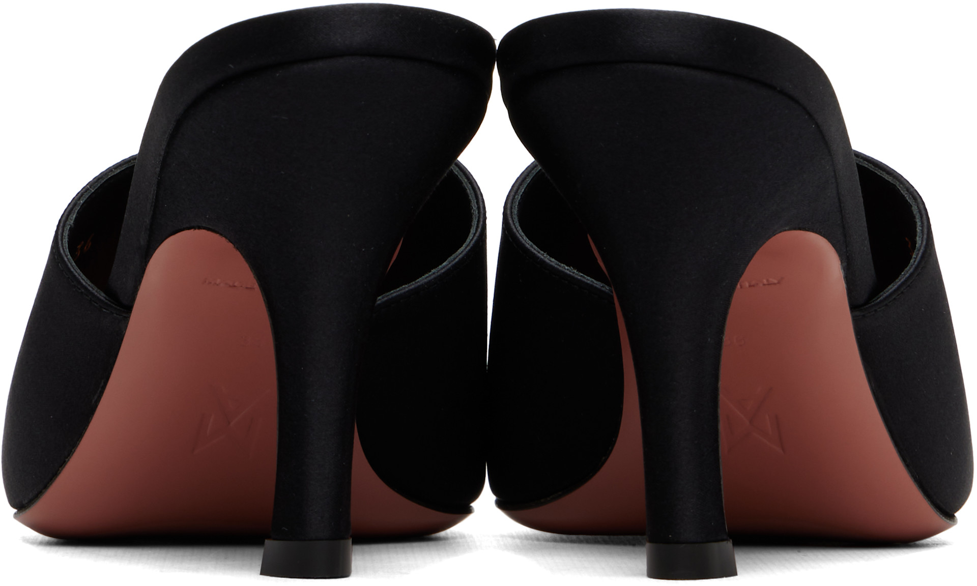 Amina Muaddi: Black Jamie Mule Heels | SSENSE