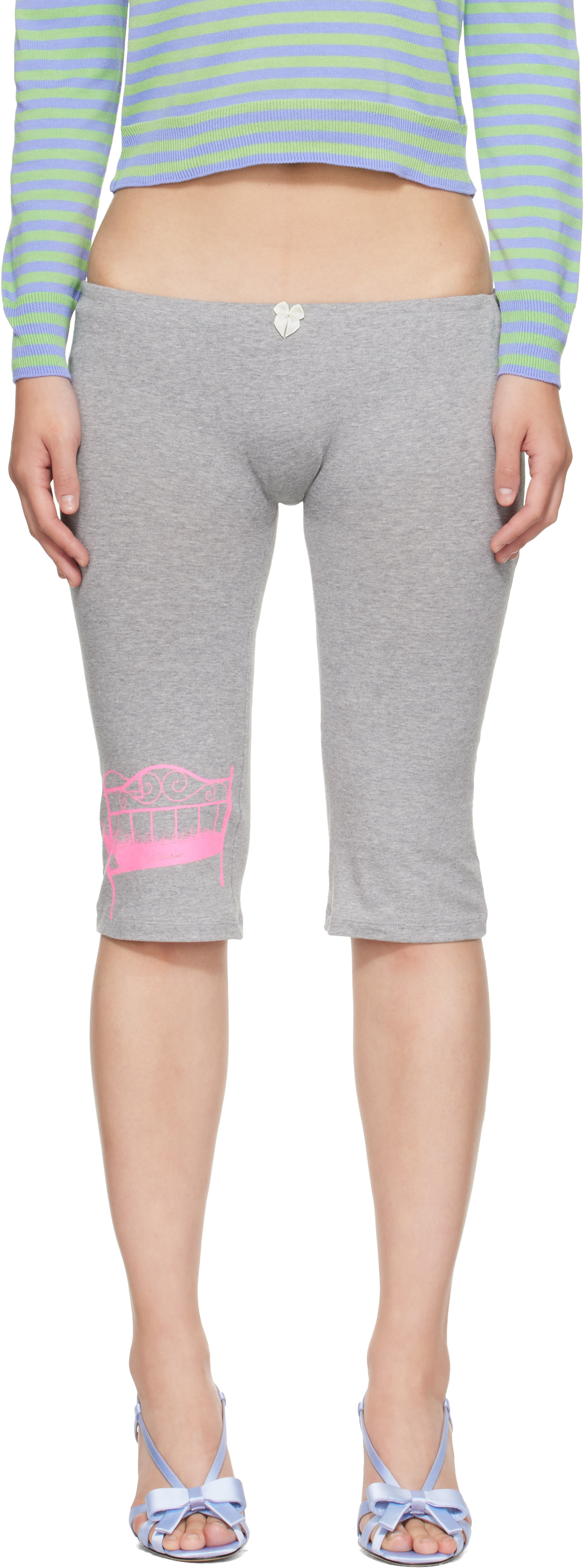 Ans Dotsloevner: Gray High 'Childhood' Leggings | SSENSE