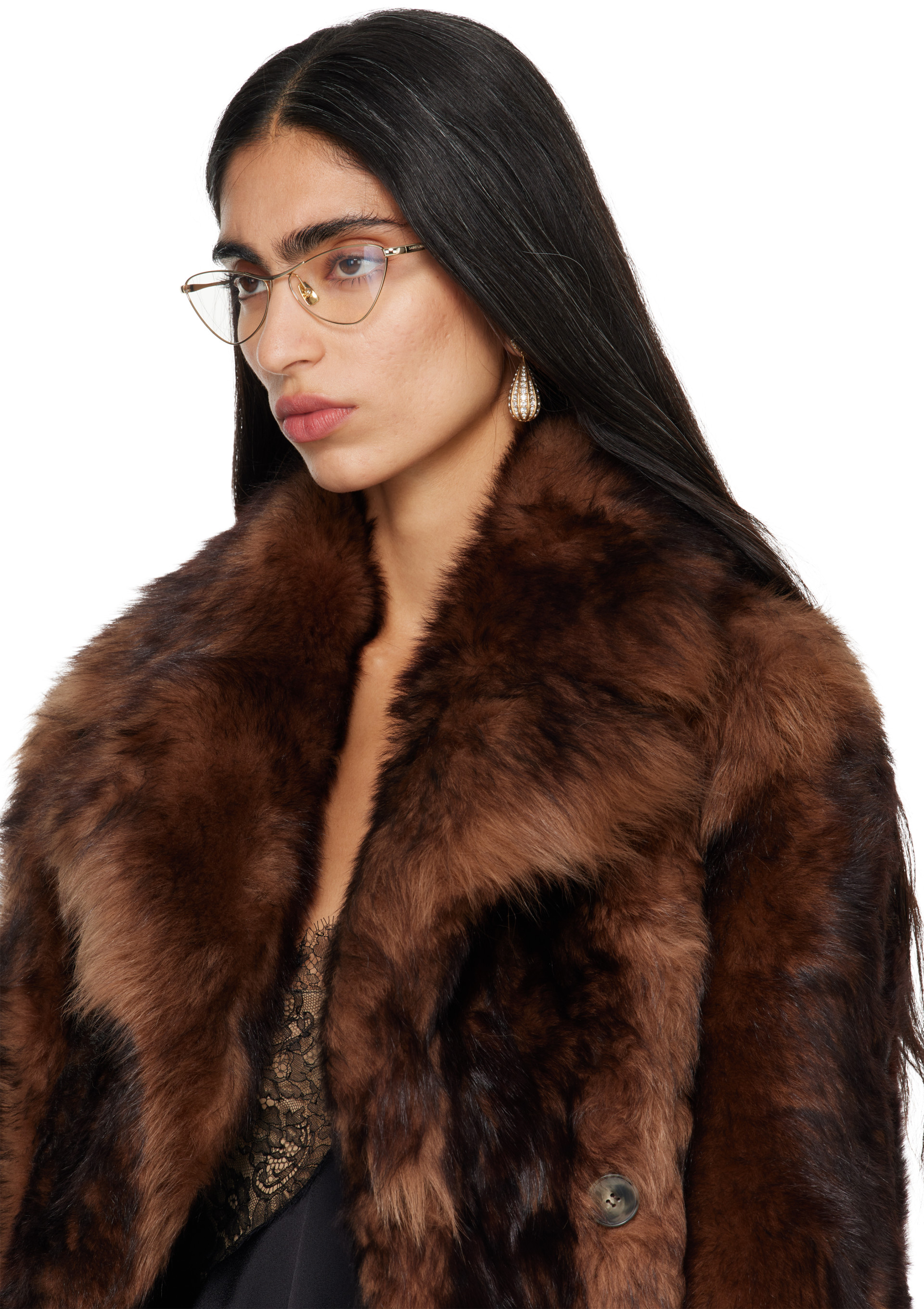 Saint Laurent - Lunettes SL 830 dorées
