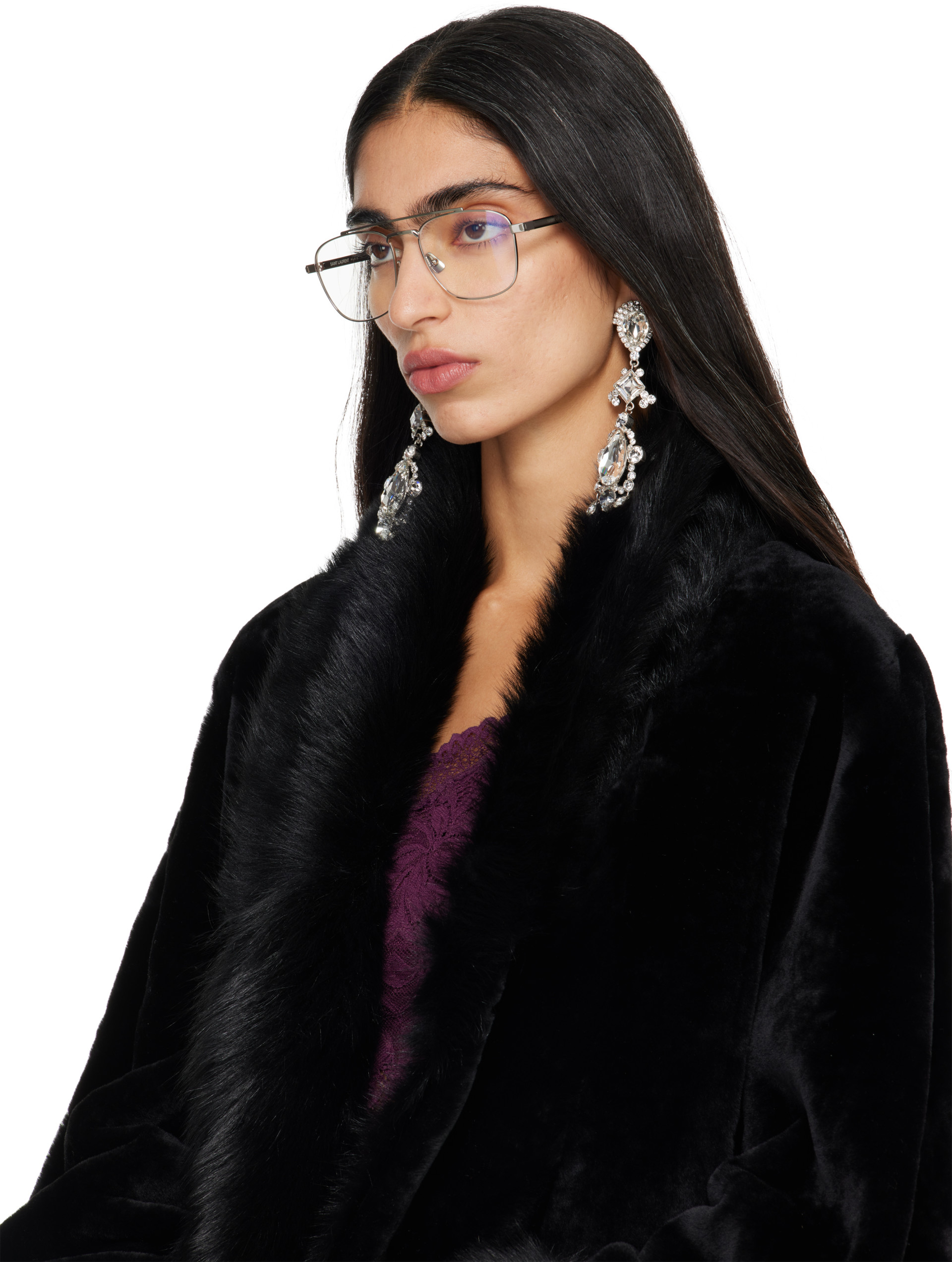 Saint Laurent - Lunettes SL 665 argentées
