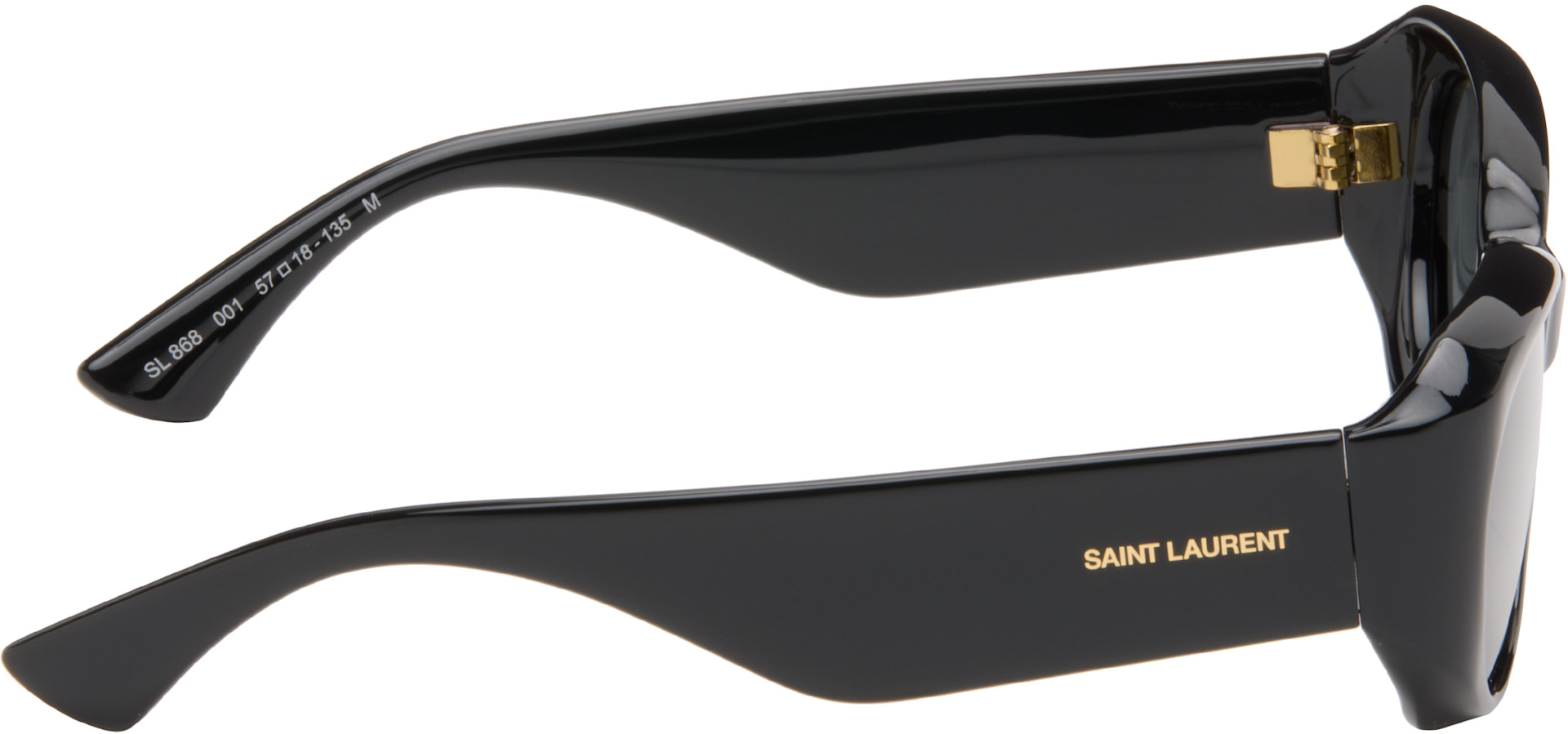 Saint Laurent: Black SL 868 Sunglasses | SSENSE Canada